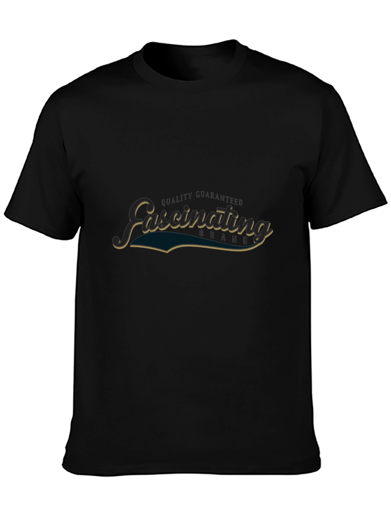Fascinating Graphic Print Black T-Shirt