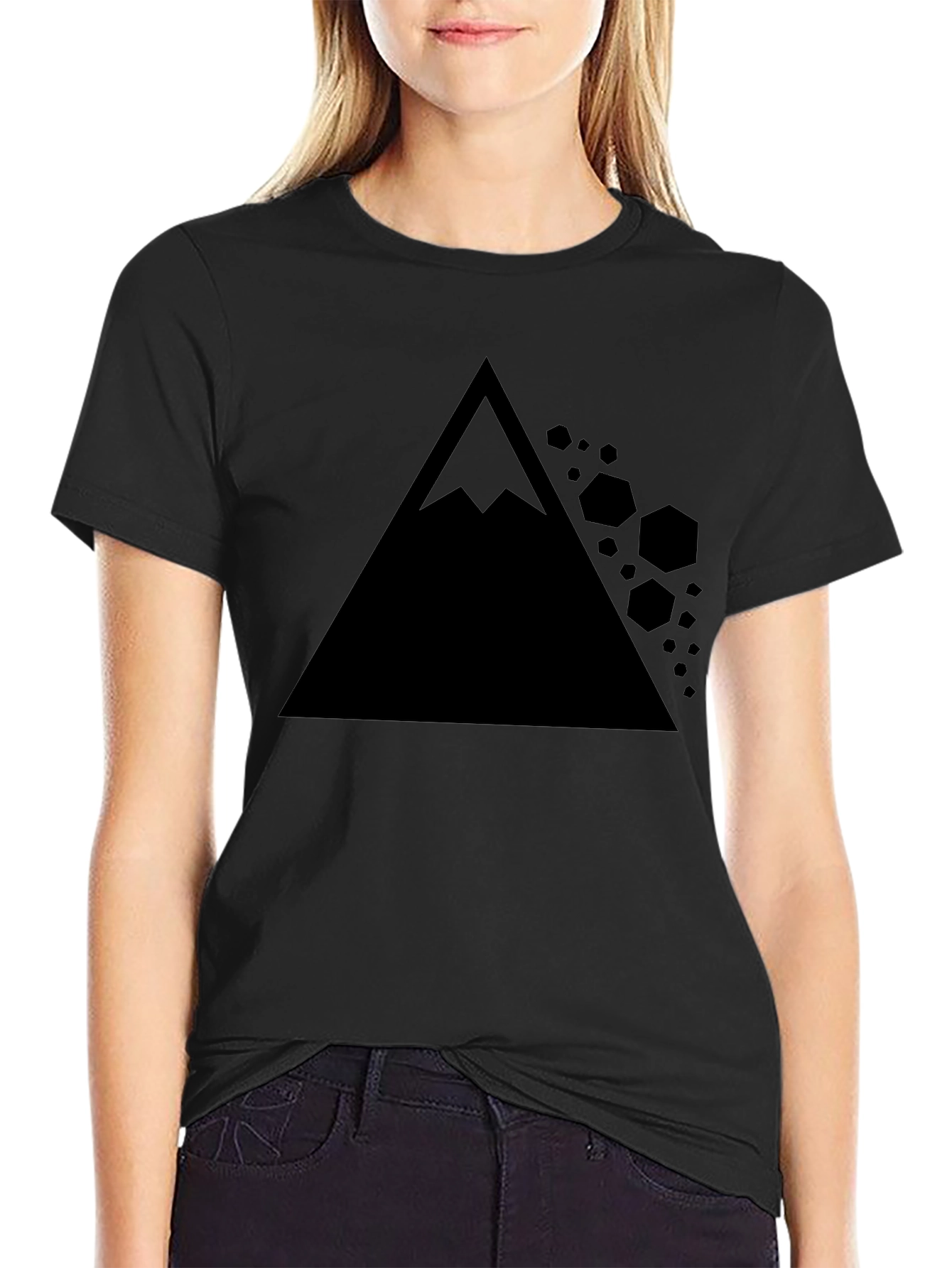 Geometric Mountain T-Shirt - Modern Graphic Tee