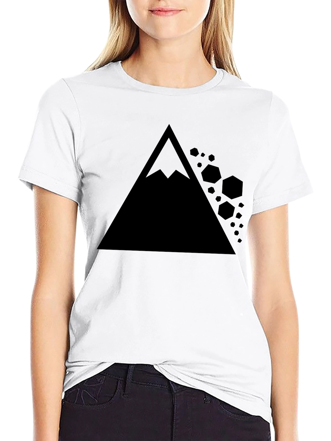Geometric Mountain T-Shirt - Modern Graphic Tee