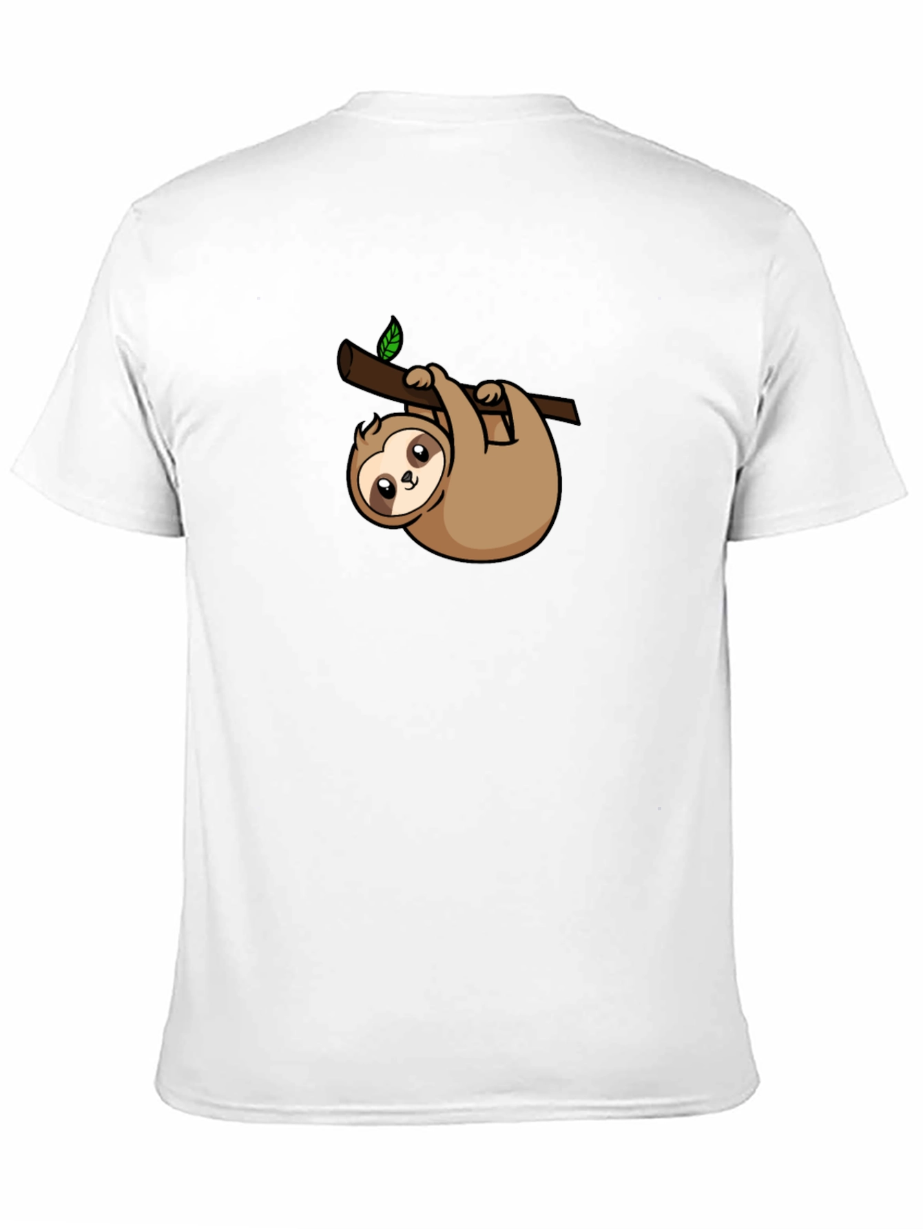 Cute Sloth Graphic Tee - Black