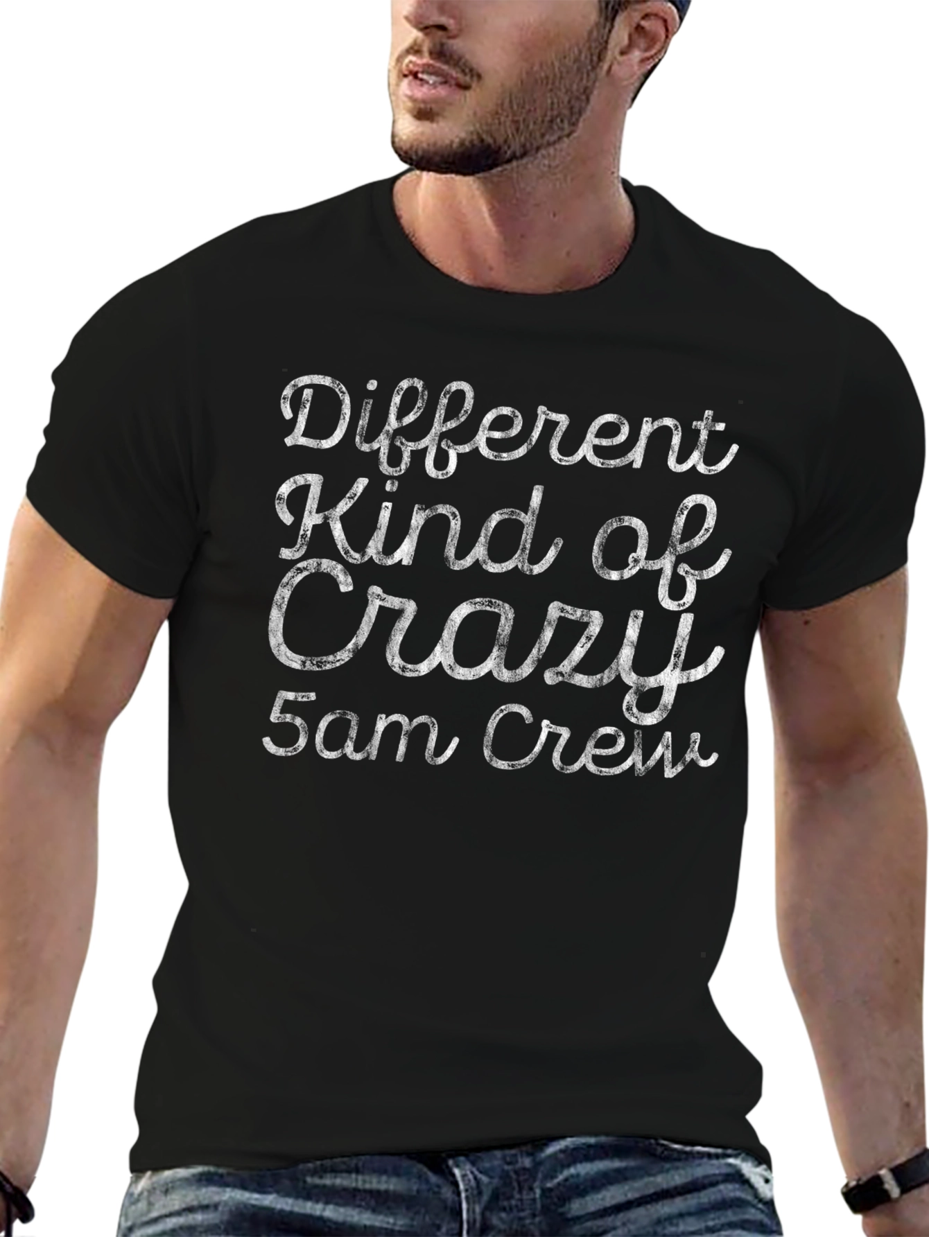 Different Kind of Crazy 5am Crew Black T-Shirt