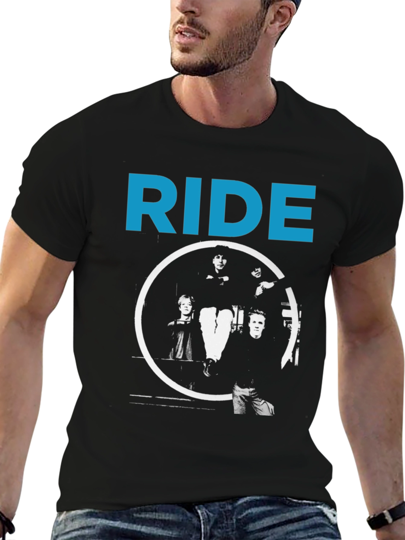 Ride Band Graphic T-Shirt - Black Cotton Tee