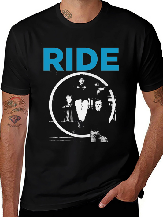 Ride Band Graphic T-Shirt - Black Cotton Tee