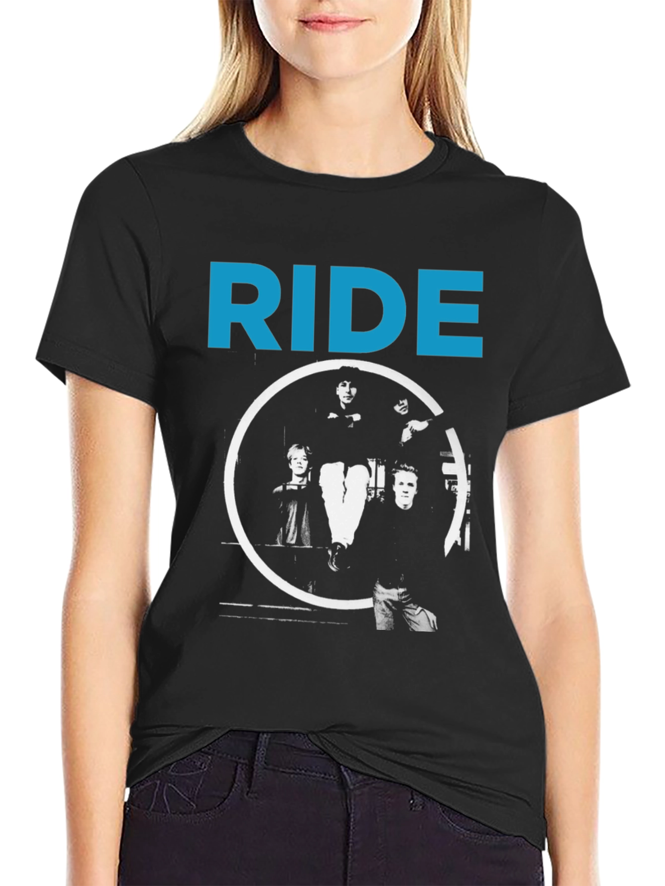 Ride Band Graphic T-Shirt - Black Cotton Tee
