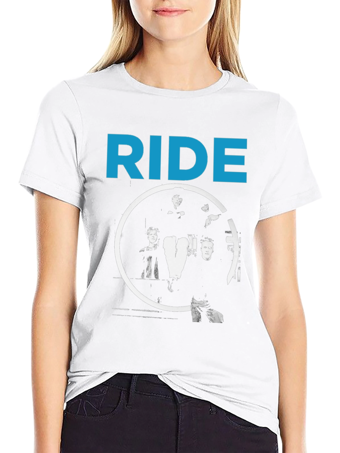 Ride Band Graphic T-Shirt - Black Cotton Tee