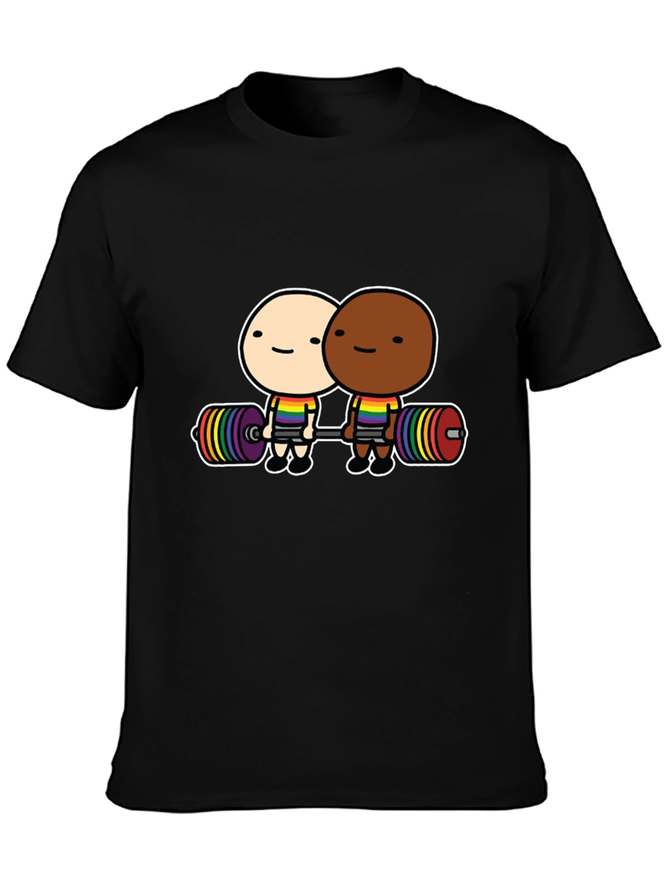 LGBTQ+ Pride Lifting Partners Black T-Shirt