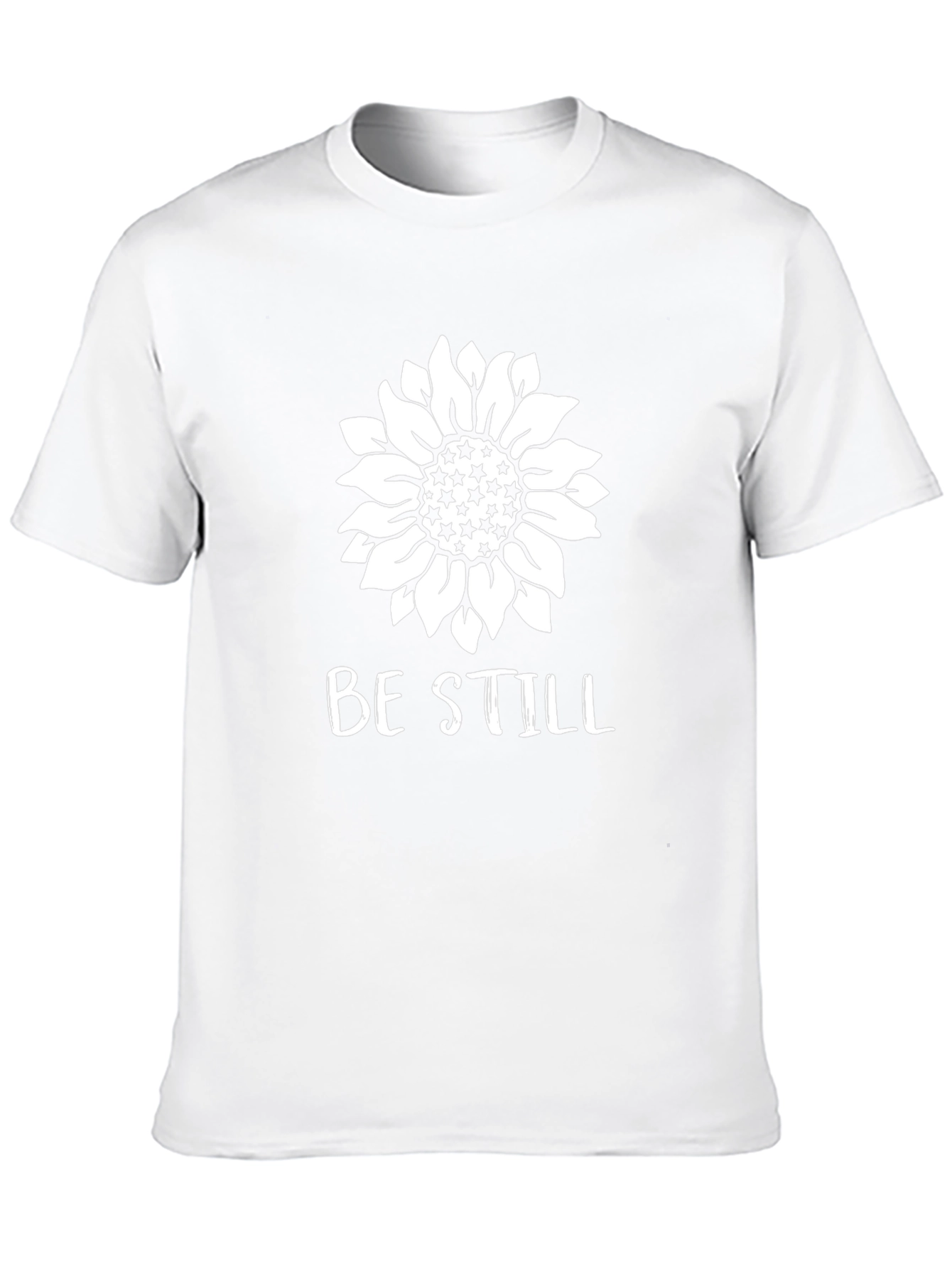 Be Still Sunflower Graphic Tee - Unisex Black T-Shirt