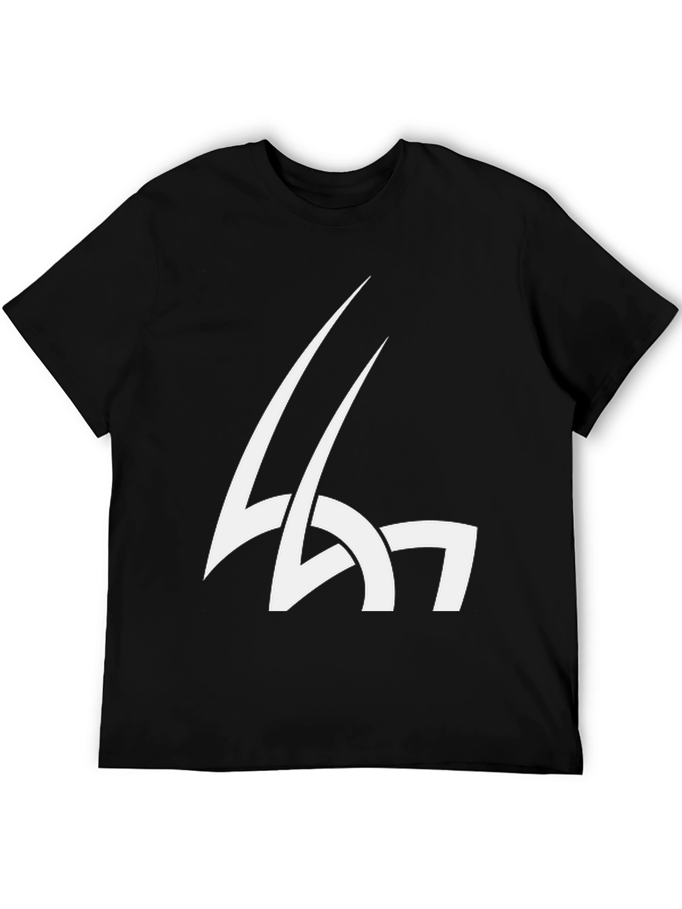 Abstract Graphic Print Black T-Shirt