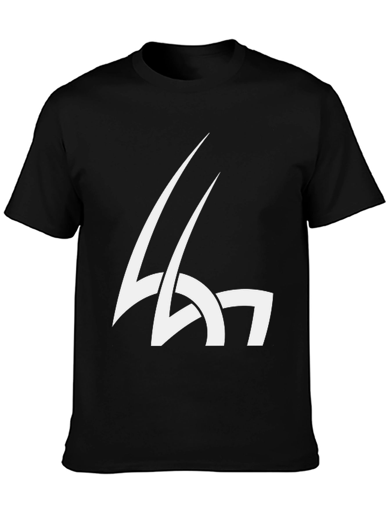 Abstract Graphic Print Black T-Shirt