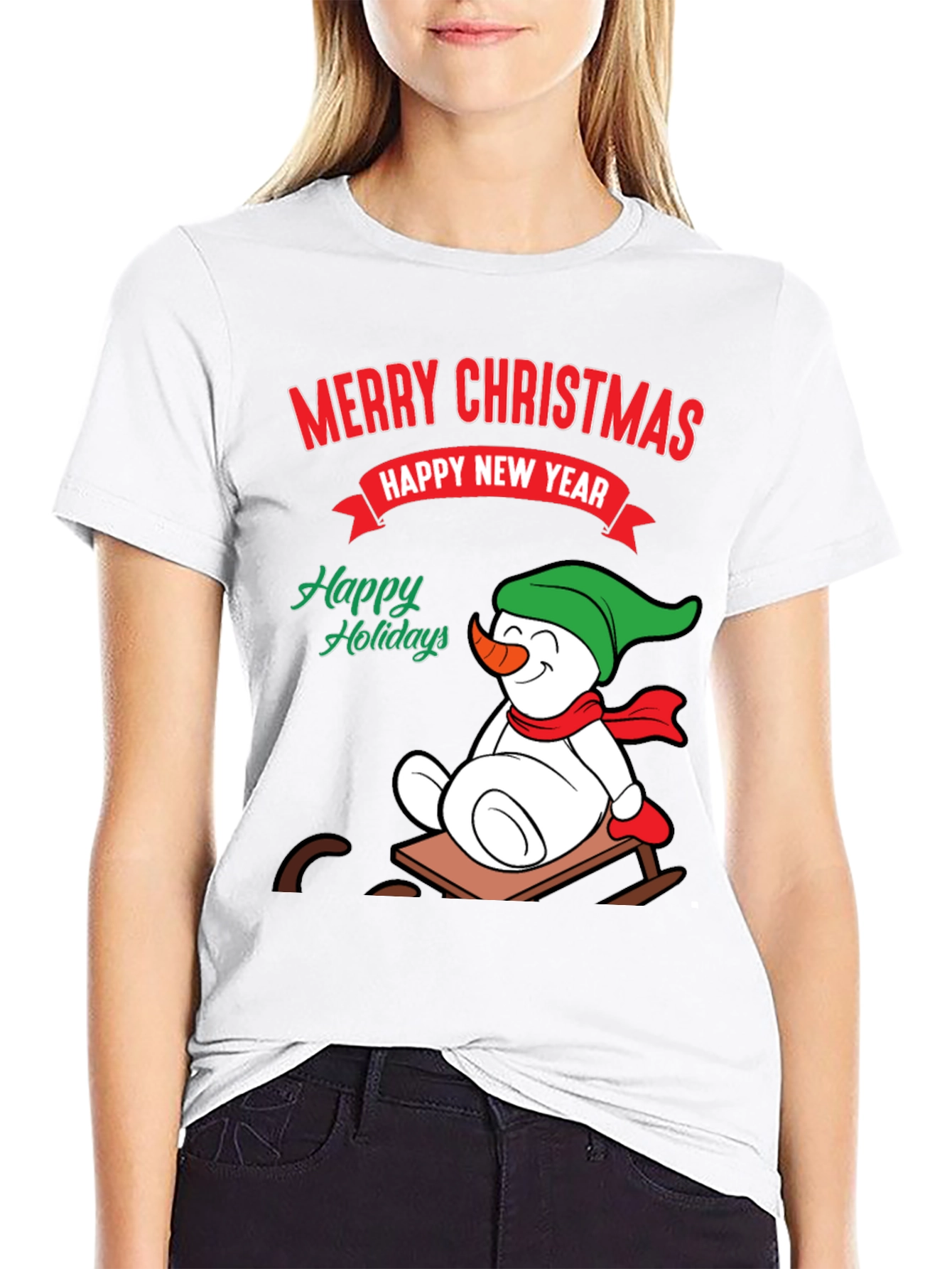 Festive Holiday T-Shirt: Merry Christmas & Happy New Year