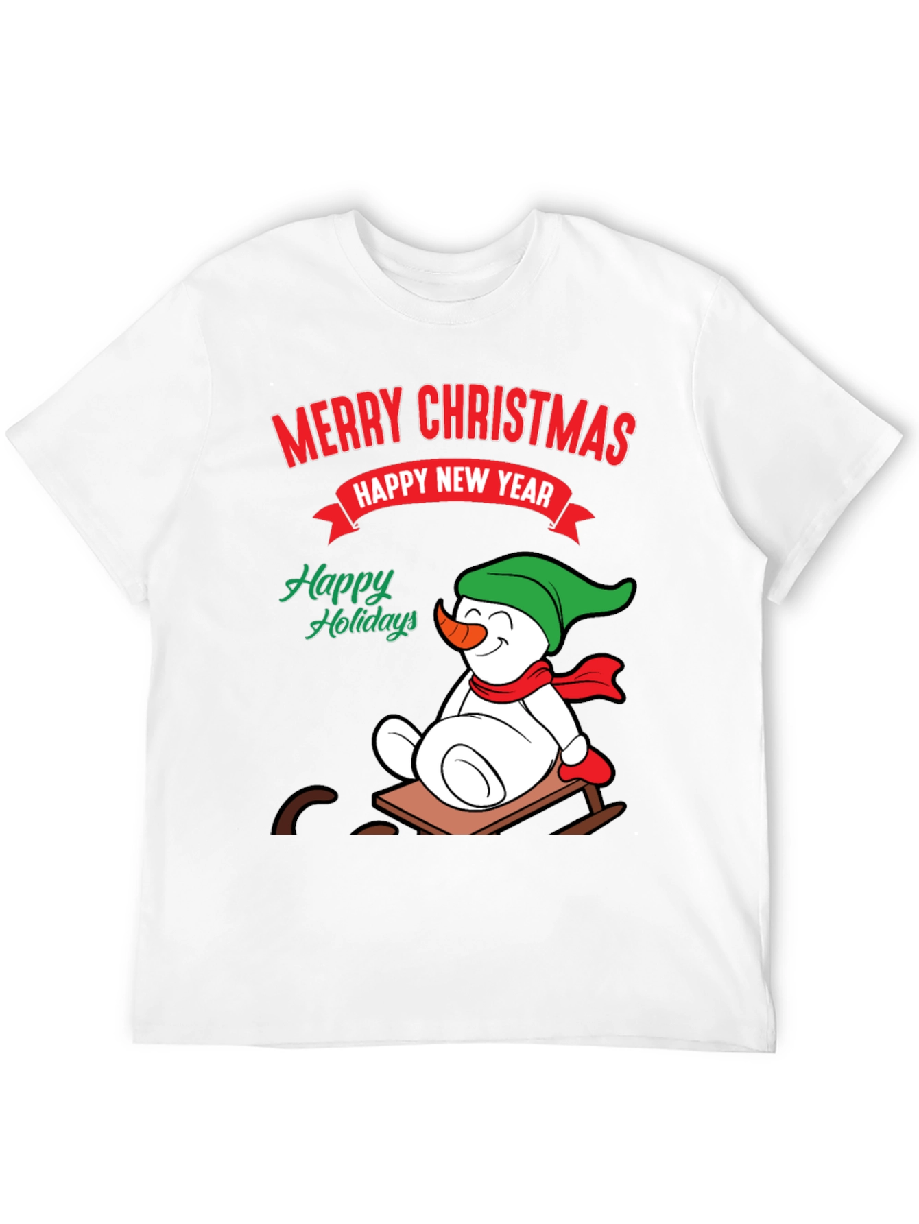 Festive Holiday T-Shirt: Merry Christmas & Happy New Year