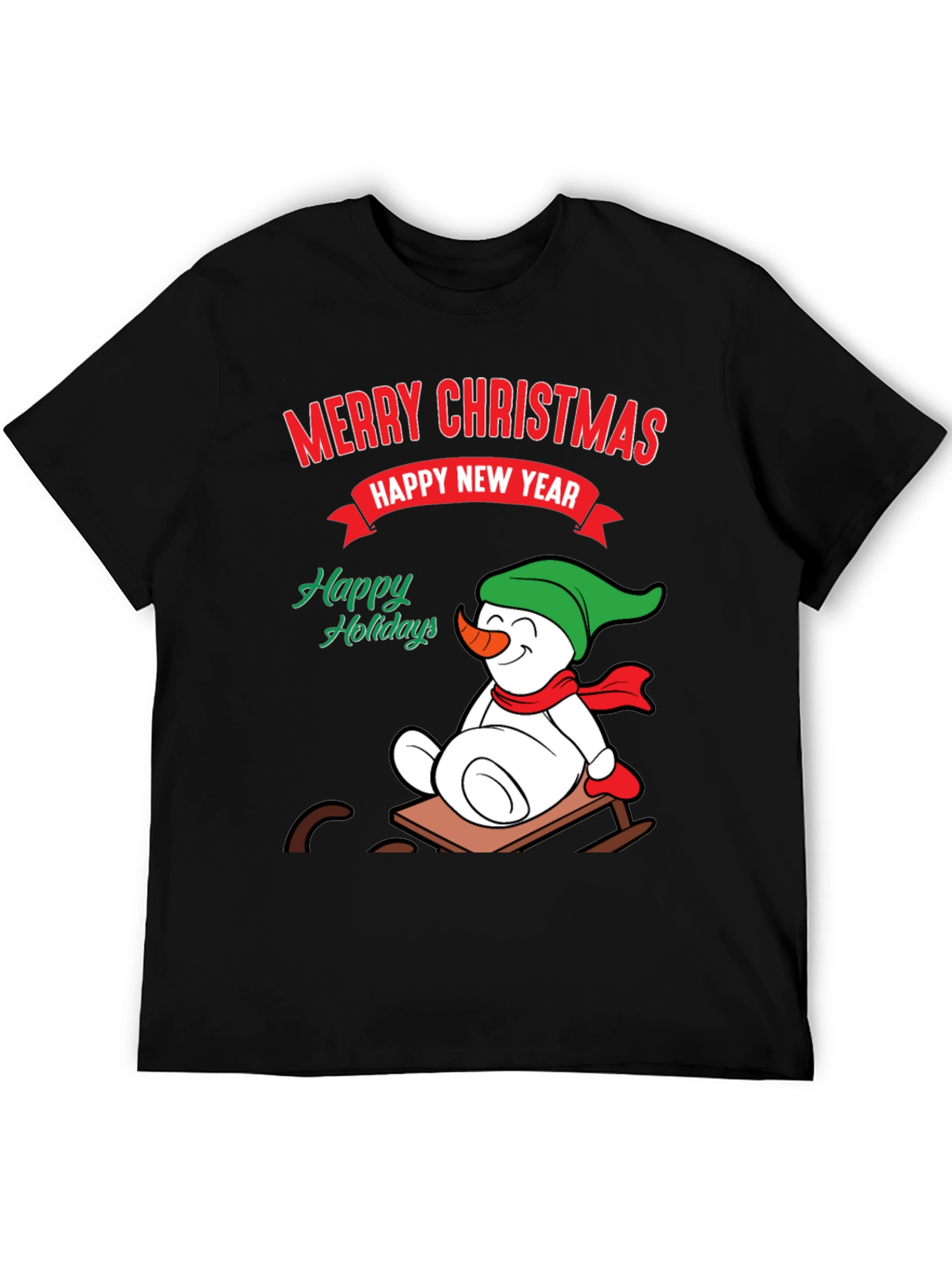 Festive Holiday T-Shirt: Merry Christmas & Happy New Year