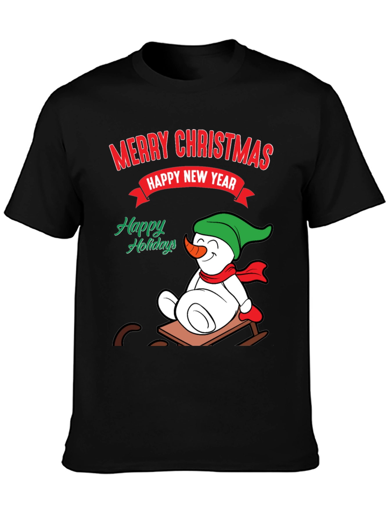 Festive Holiday T-Shirt: Merry Christmas & Happy New Year