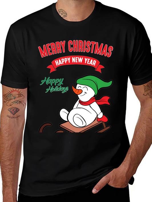 Festive Holiday T-Shirt: Merry Christmas & Happy New Year