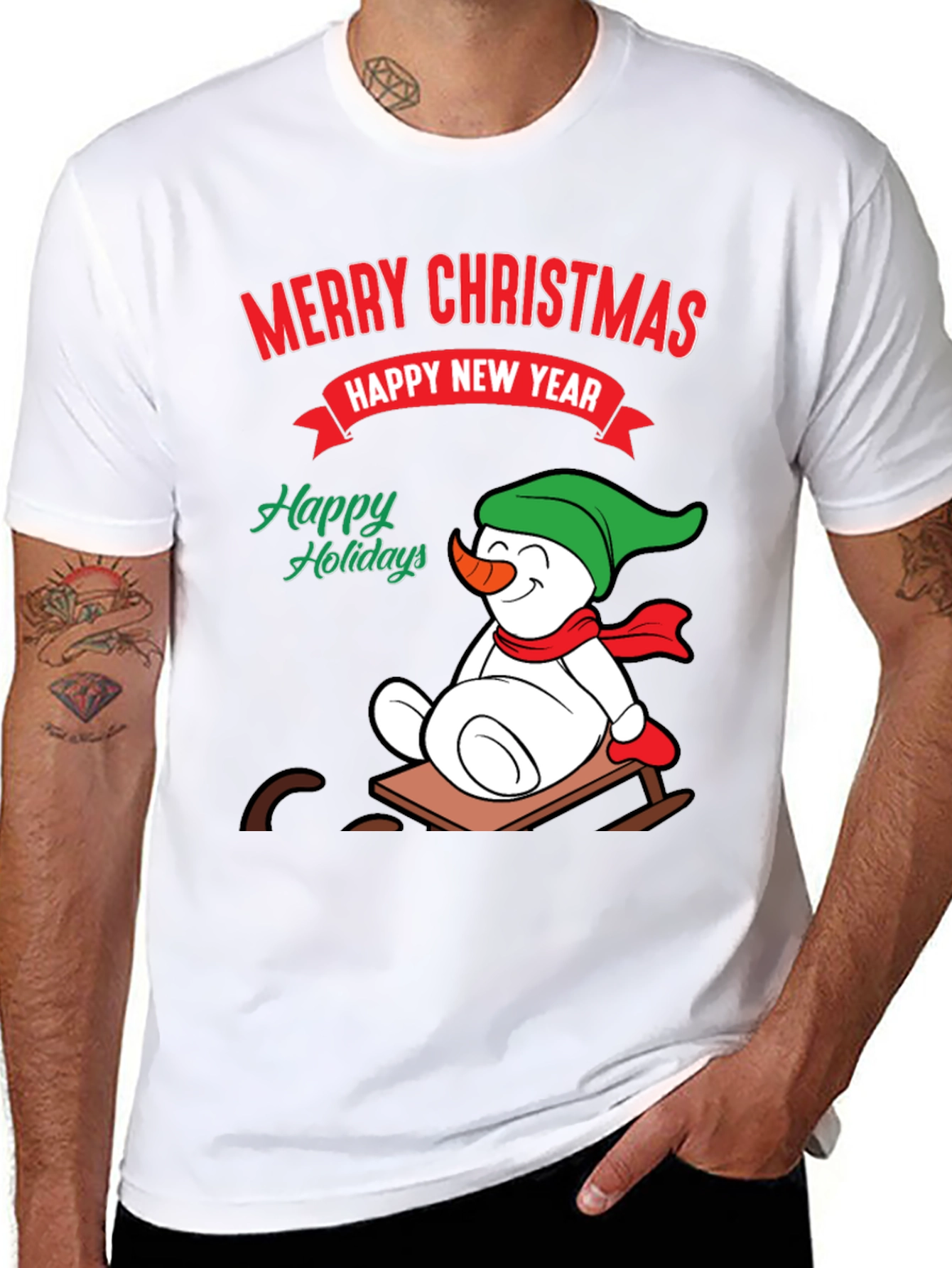 Festive Holiday T-Shirt: Merry Christmas & Happy New Year