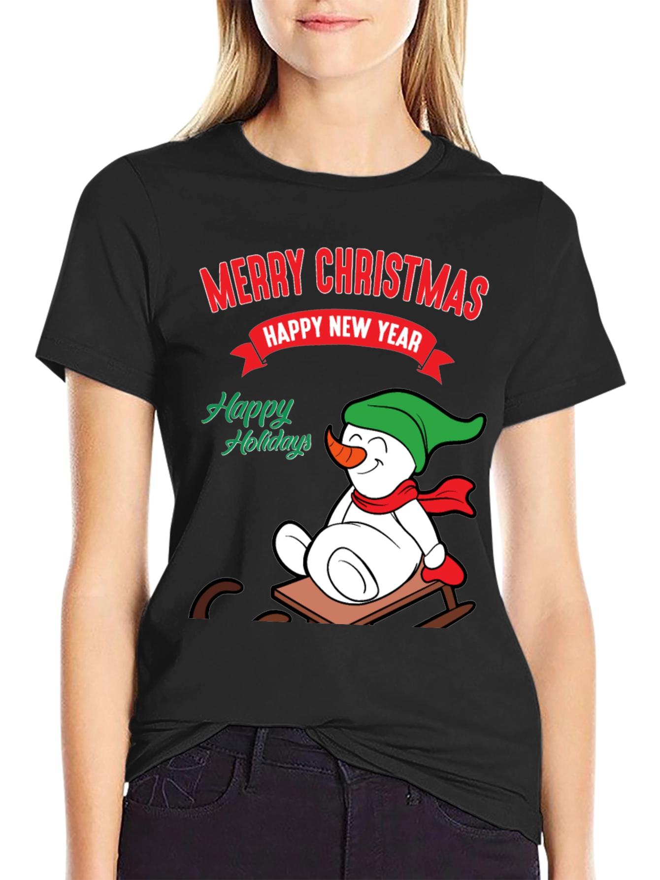 Festive Holiday T-Shirt: Merry Christmas & Happy New Year