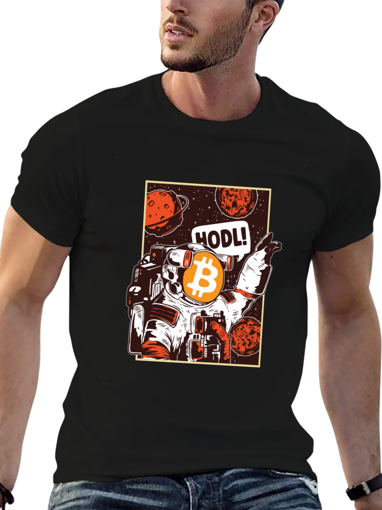 Bitcoin HODL Astronaut T-Shirt