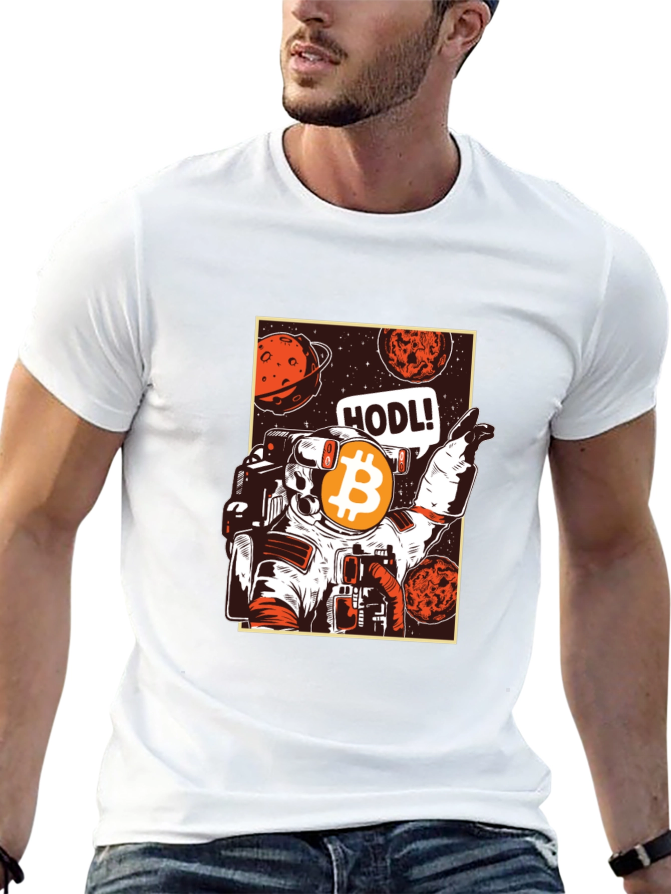 Bitcoin HODL Astronaut T-Shirt