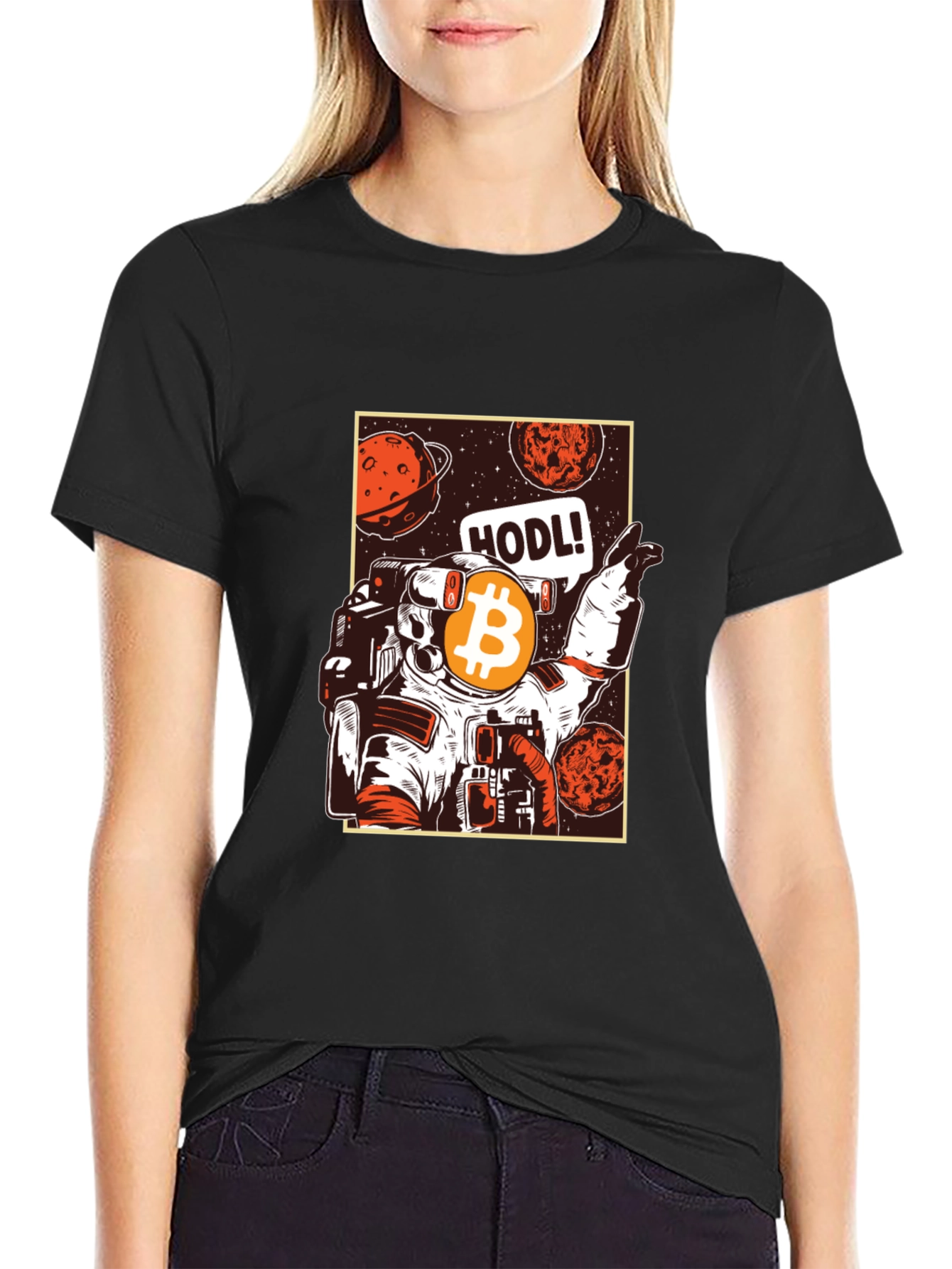 Bitcoin HODL Astronaut T-Shirt
