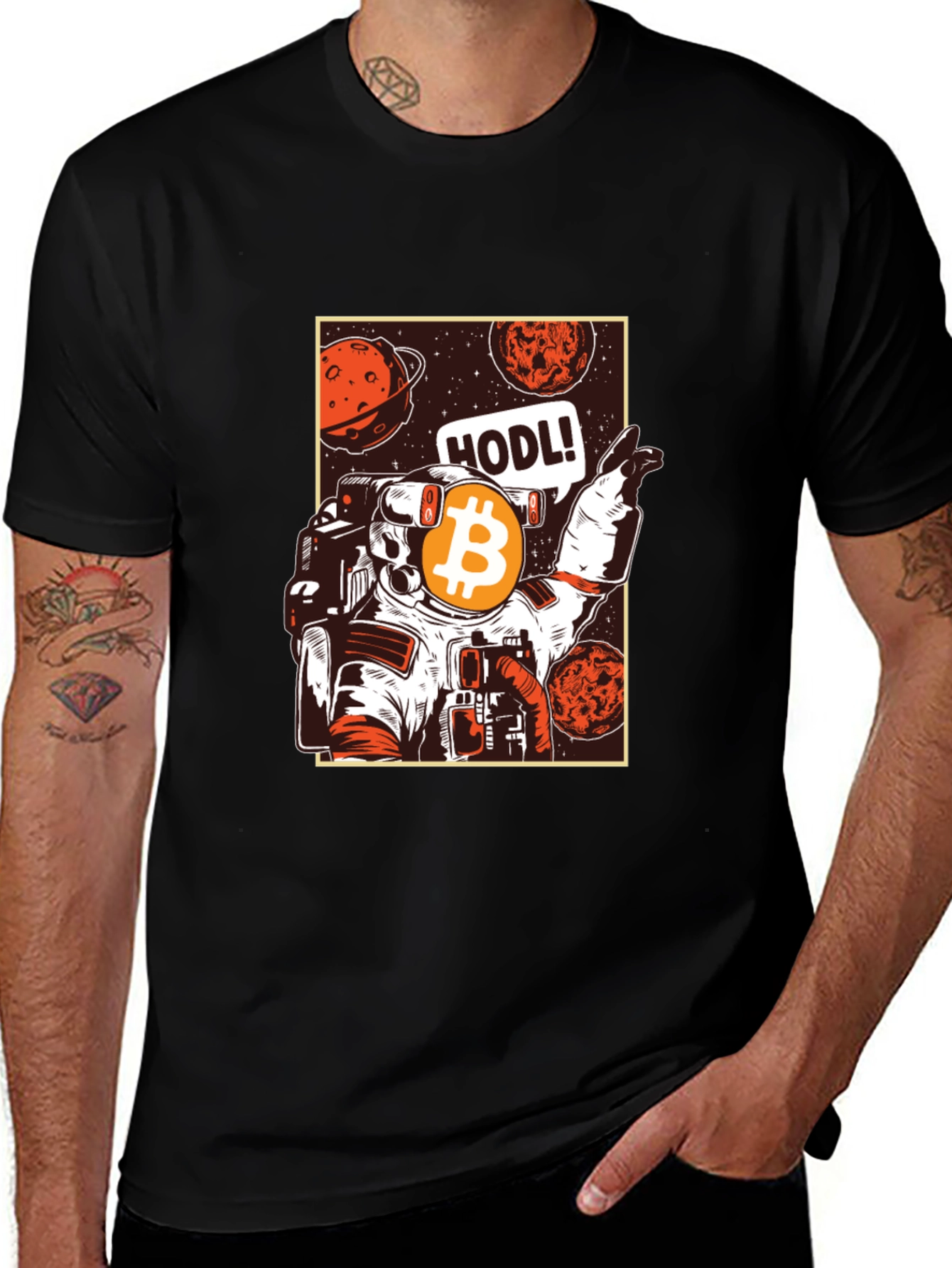 Bitcoin HODL Astronaut T-Shirt