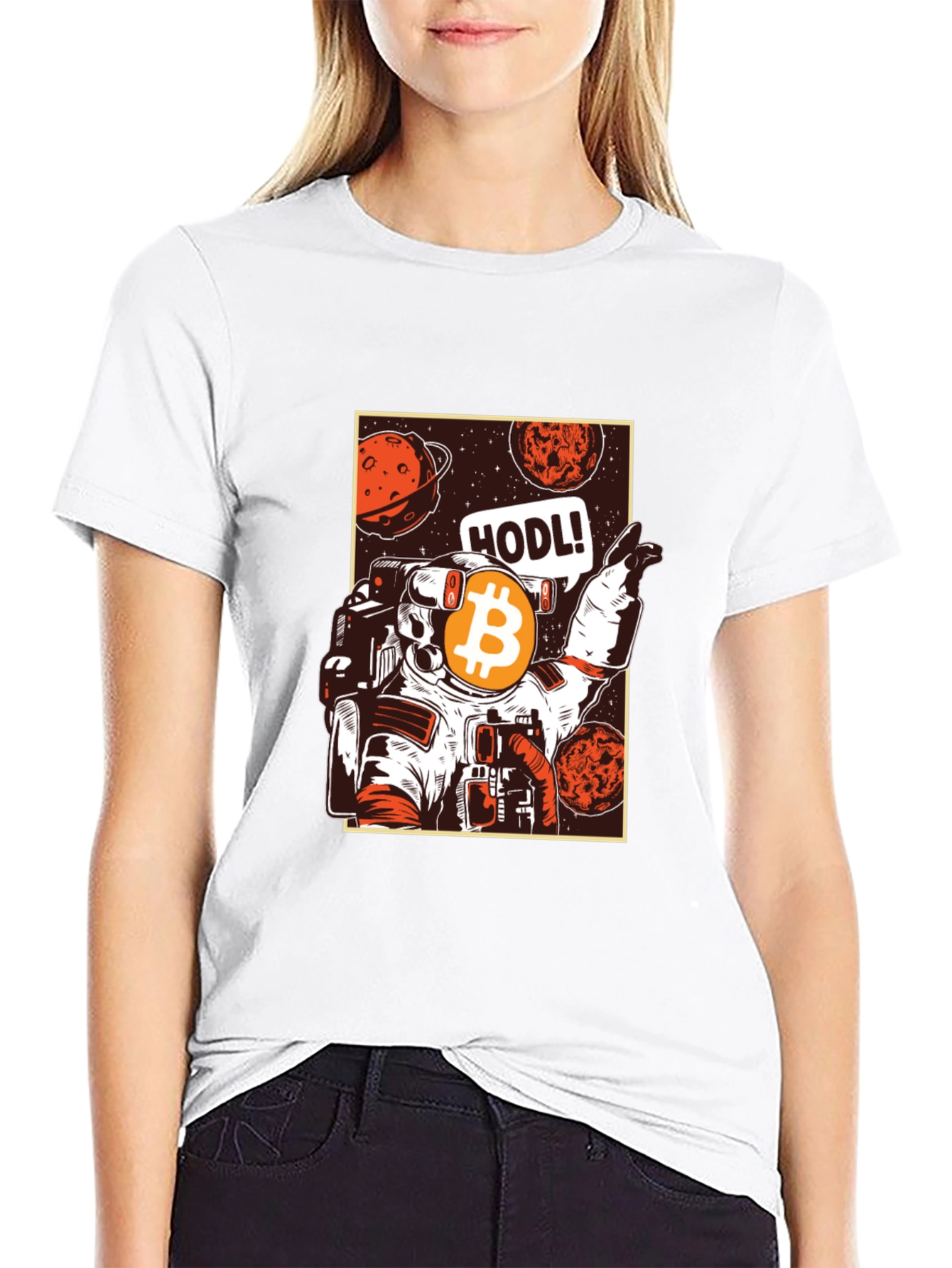 Bitcoin HODL Astronaut T-Shirt