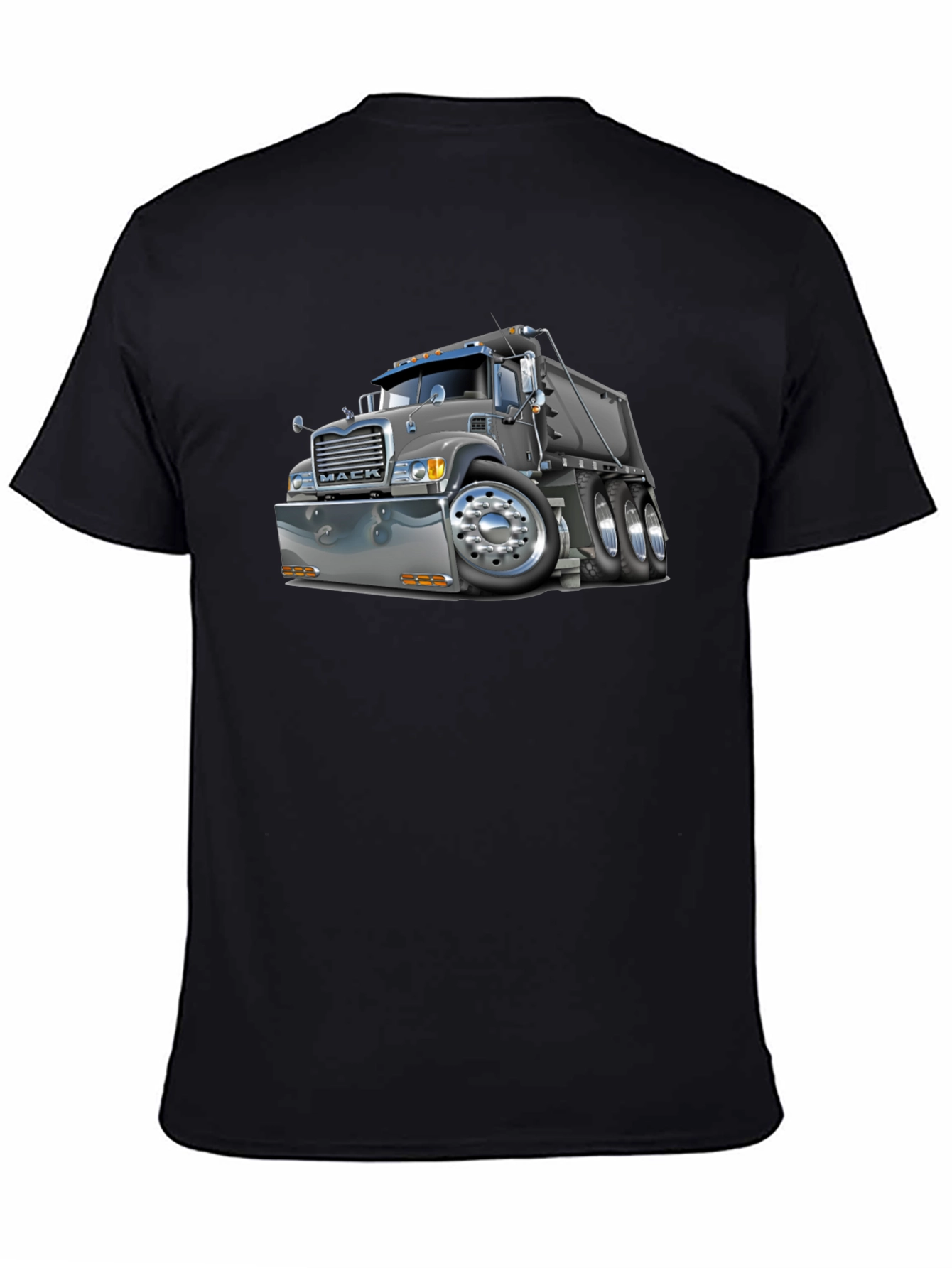 Mack Truck Cartoon T-Shirt - Black