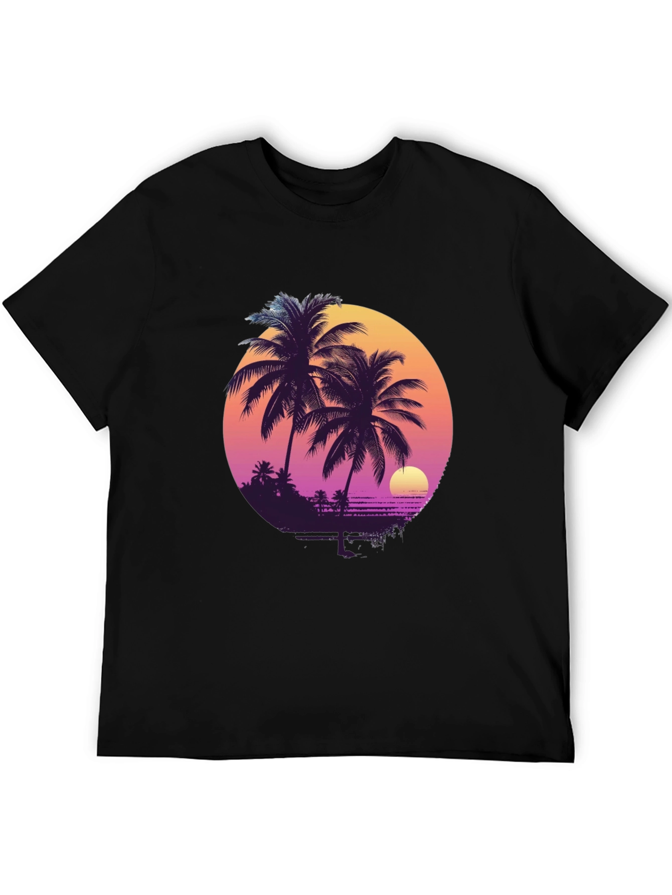 Retro Sunset Palm Tree T-Shirt
