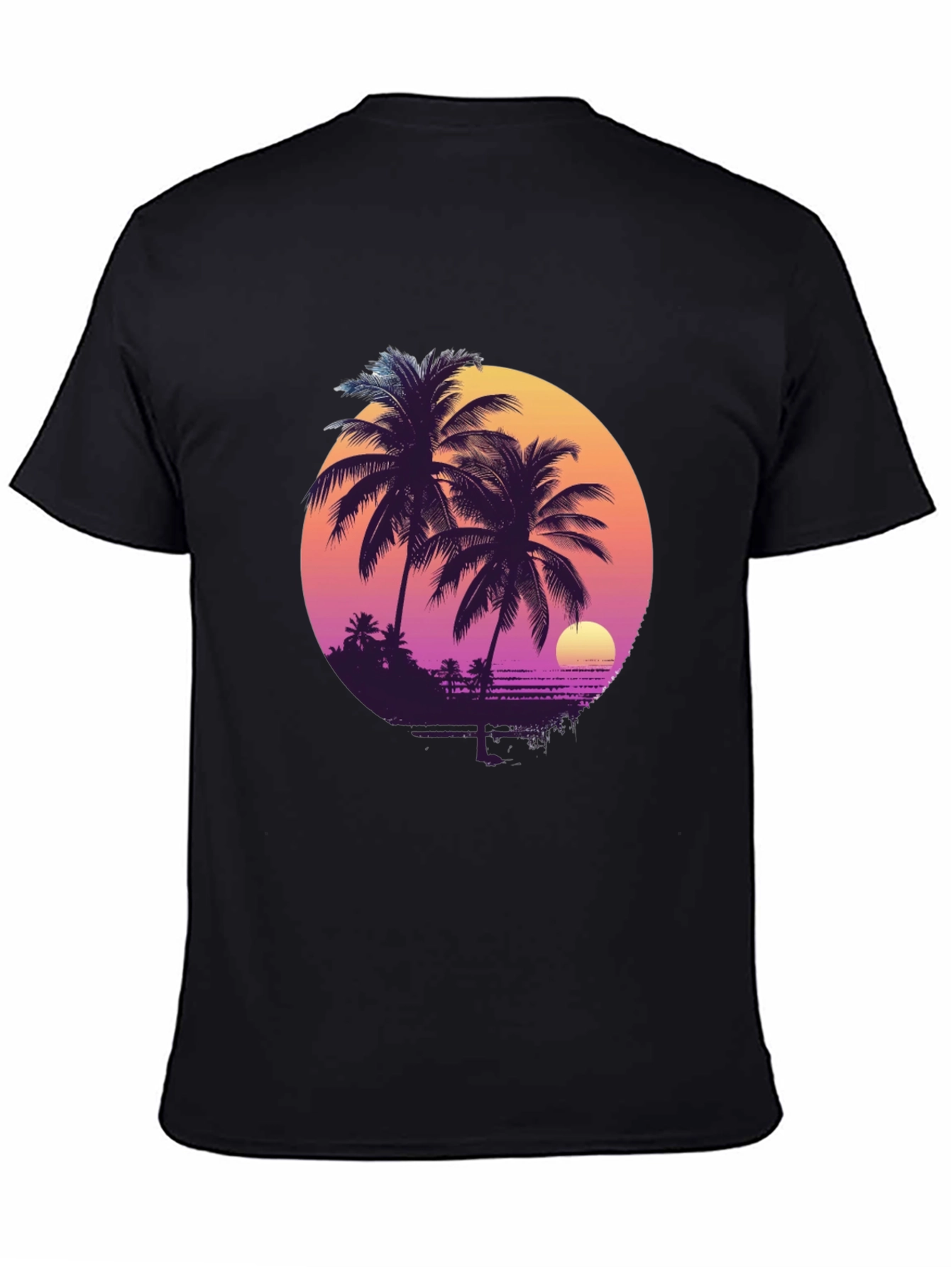 Retro Sunset Palm Tree T-Shirt