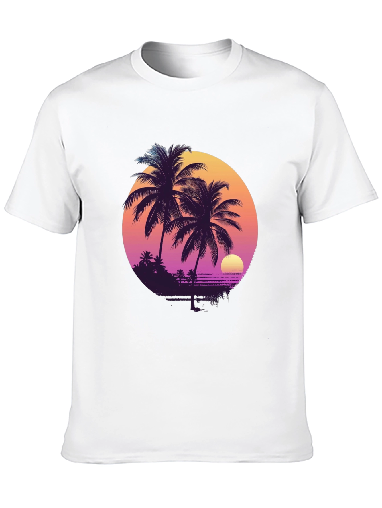 Retro Sunset Palm Tree T-Shirt