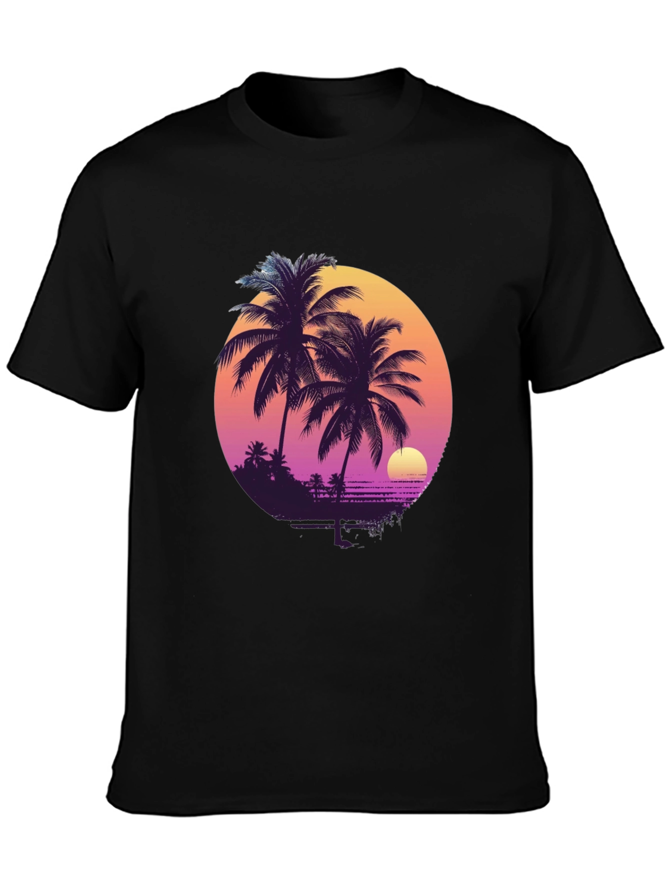 Retro Sunset Palm Tree T-Shirt