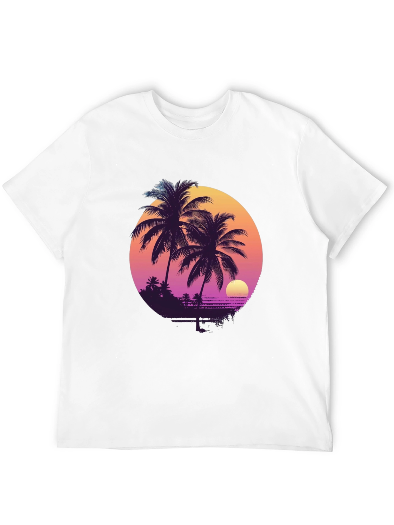 Retro Sunset Palm Tree T-Shirt