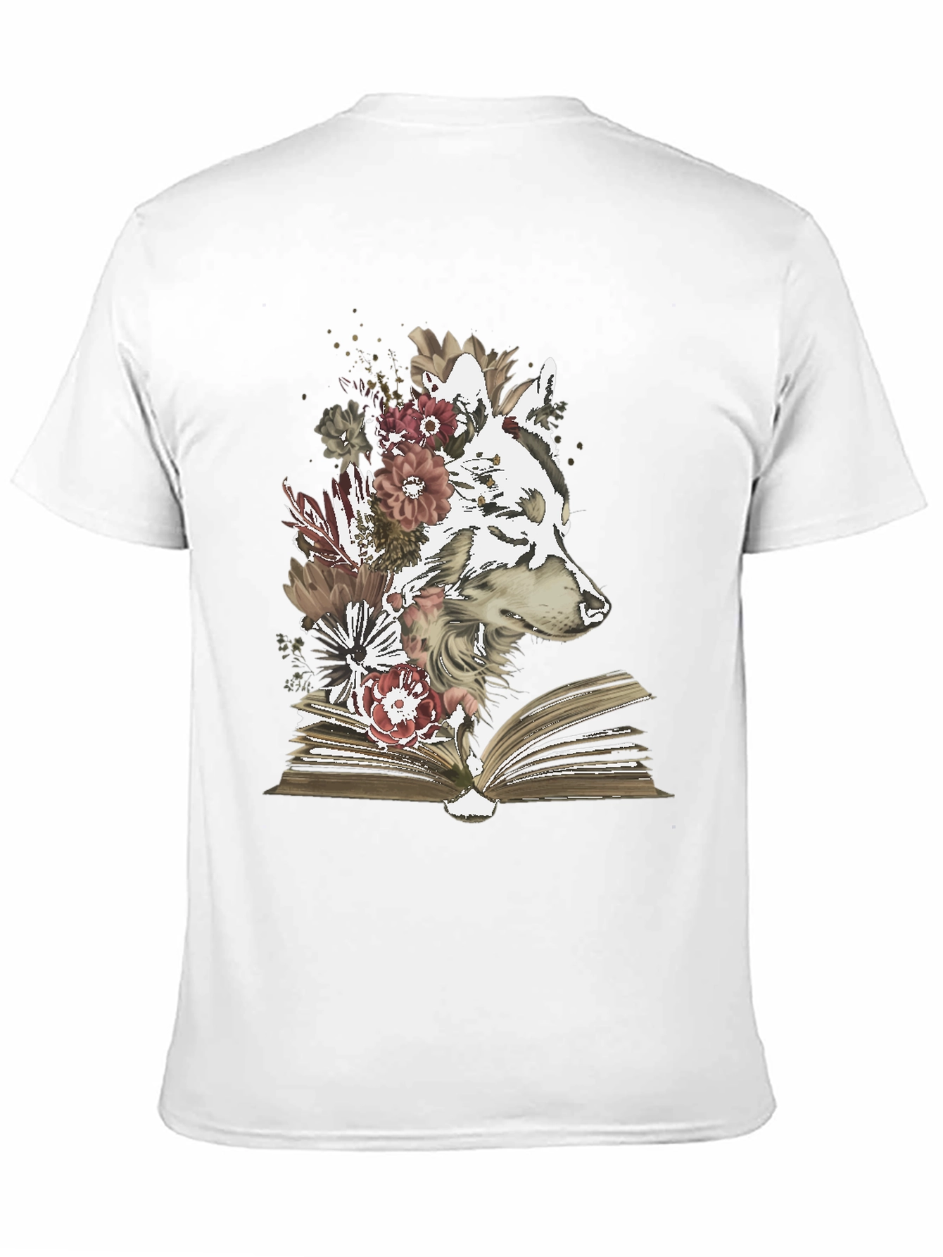 Wolf & Book Floral Graphic Tee