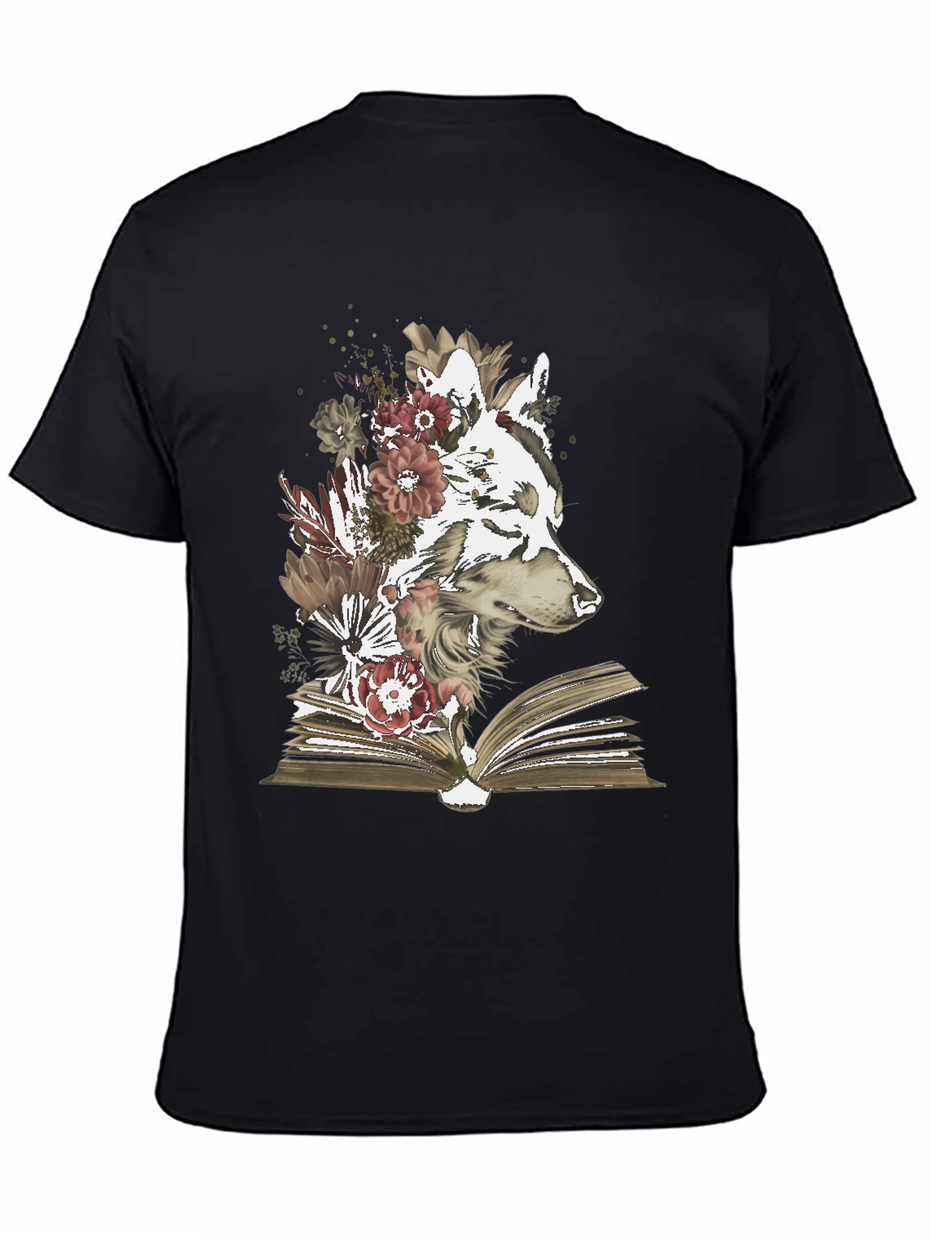 Wolf & Book Floral Graphic Tee