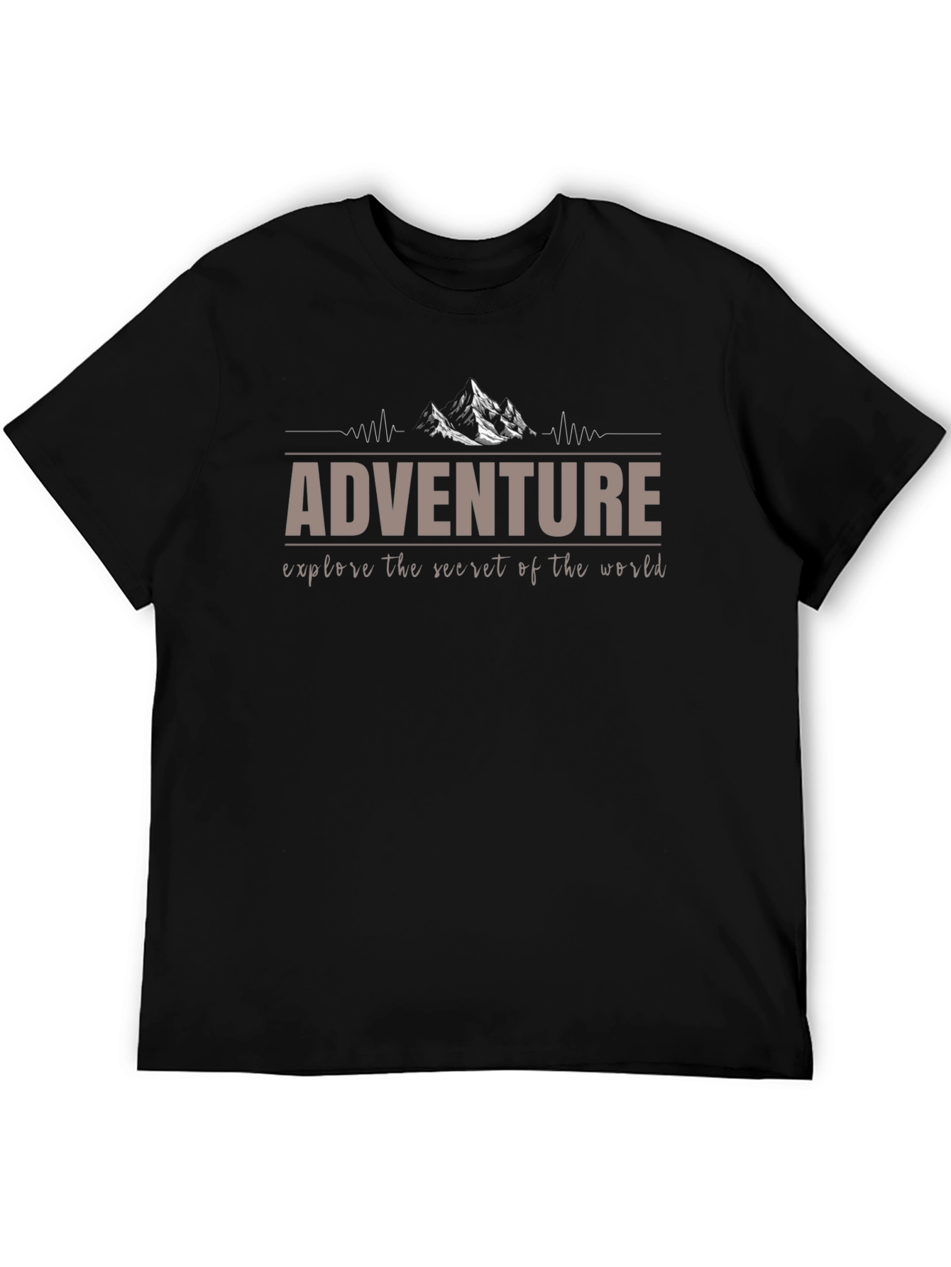 Adventure Seeker Black Graphic T-Shirt