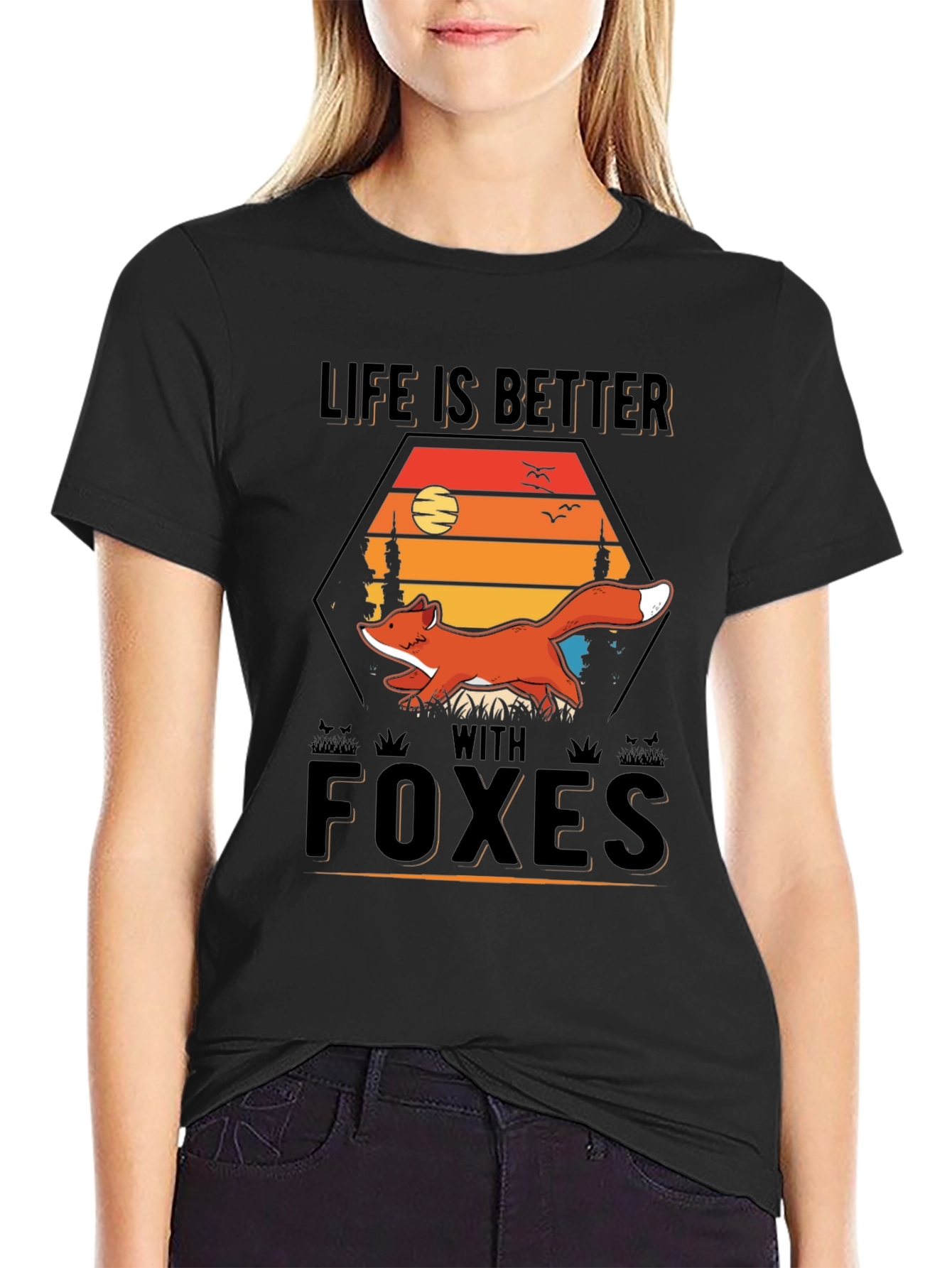 Life is Better With Foxes Graphic Tee