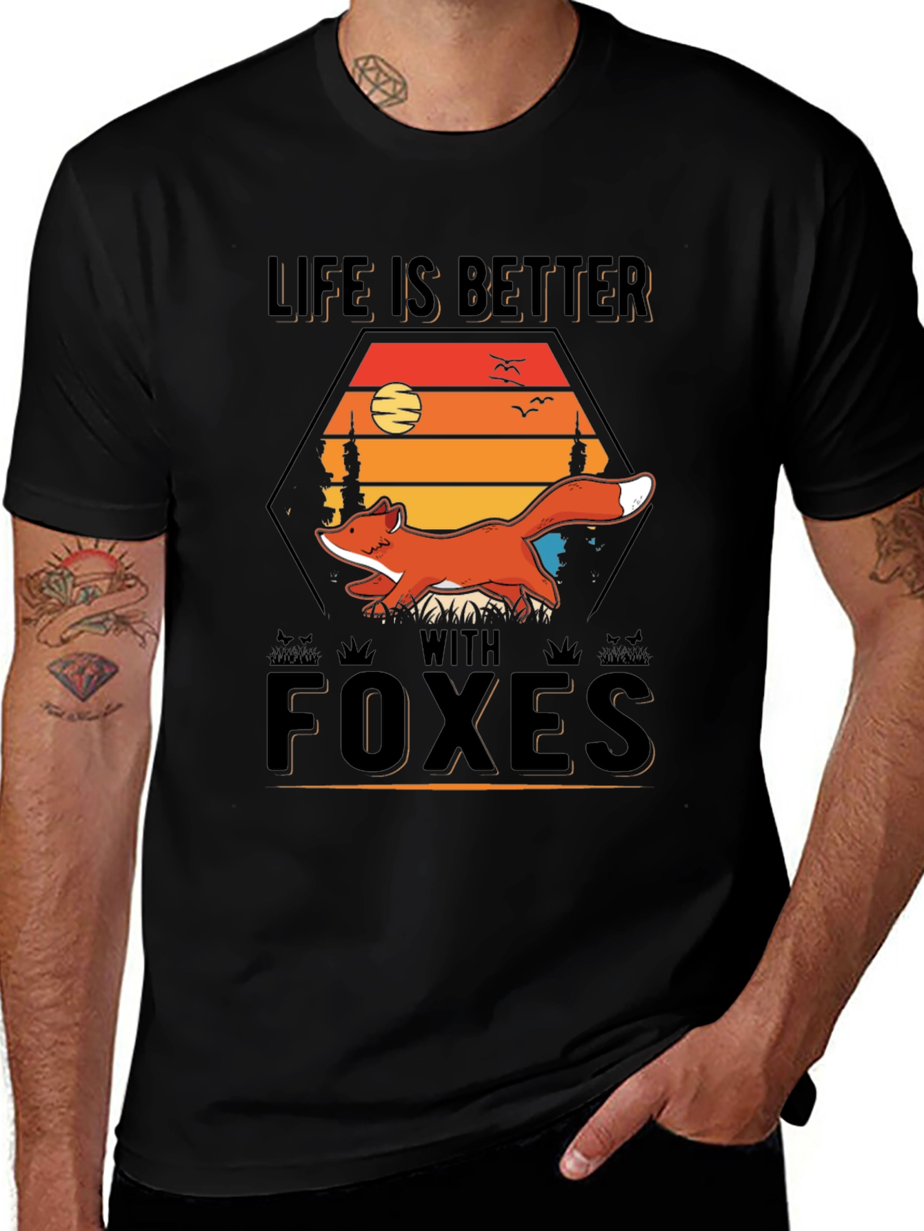 Life is Better With Foxes Graphic Tee