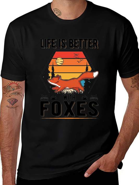 Life is Better With Foxes Graphic Tee