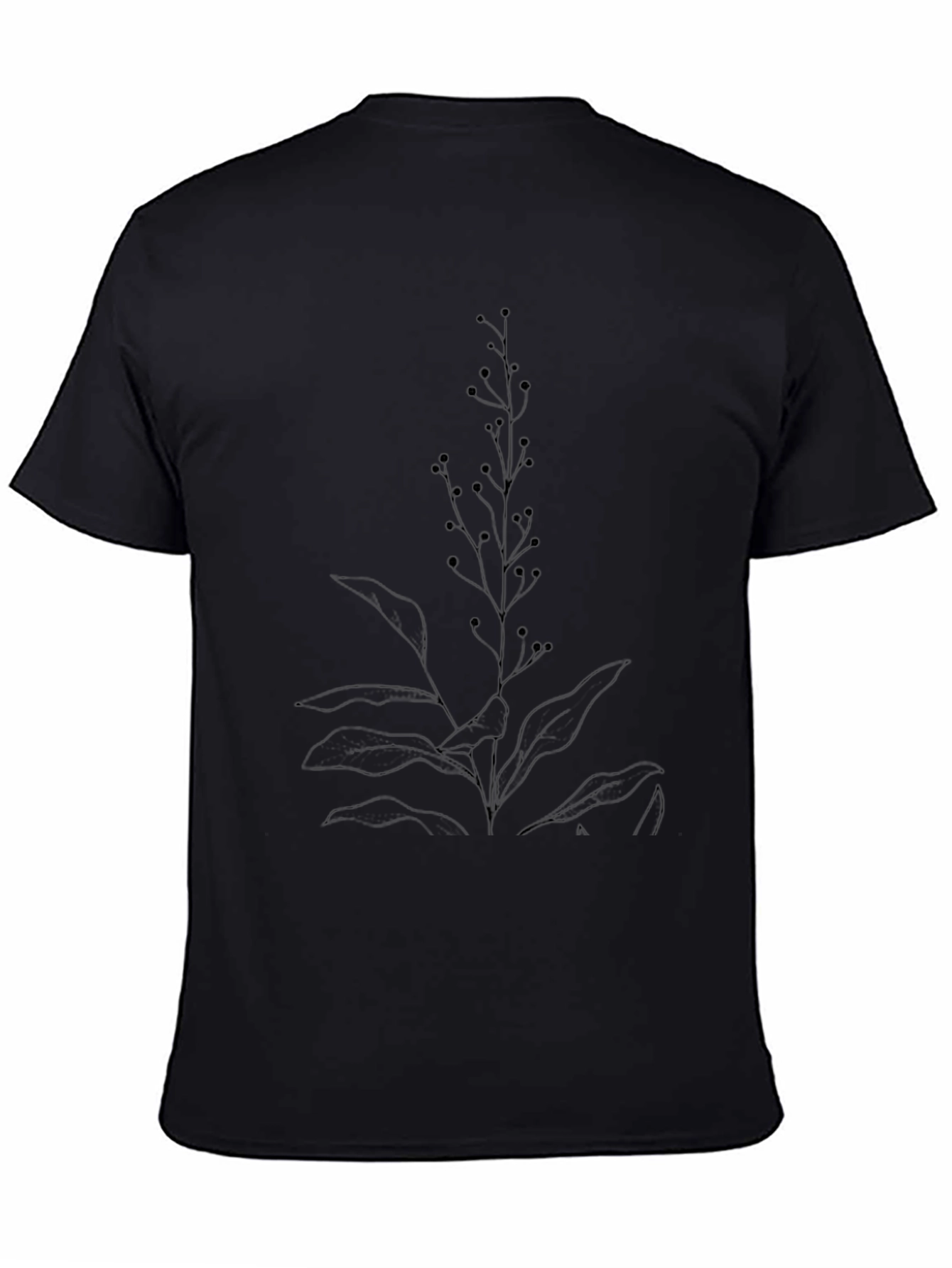 Botanical Graphic Black T-Shirt