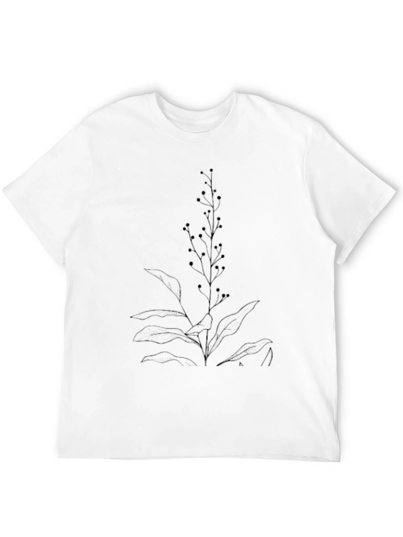 Botanical Graphic Black T-Shirt