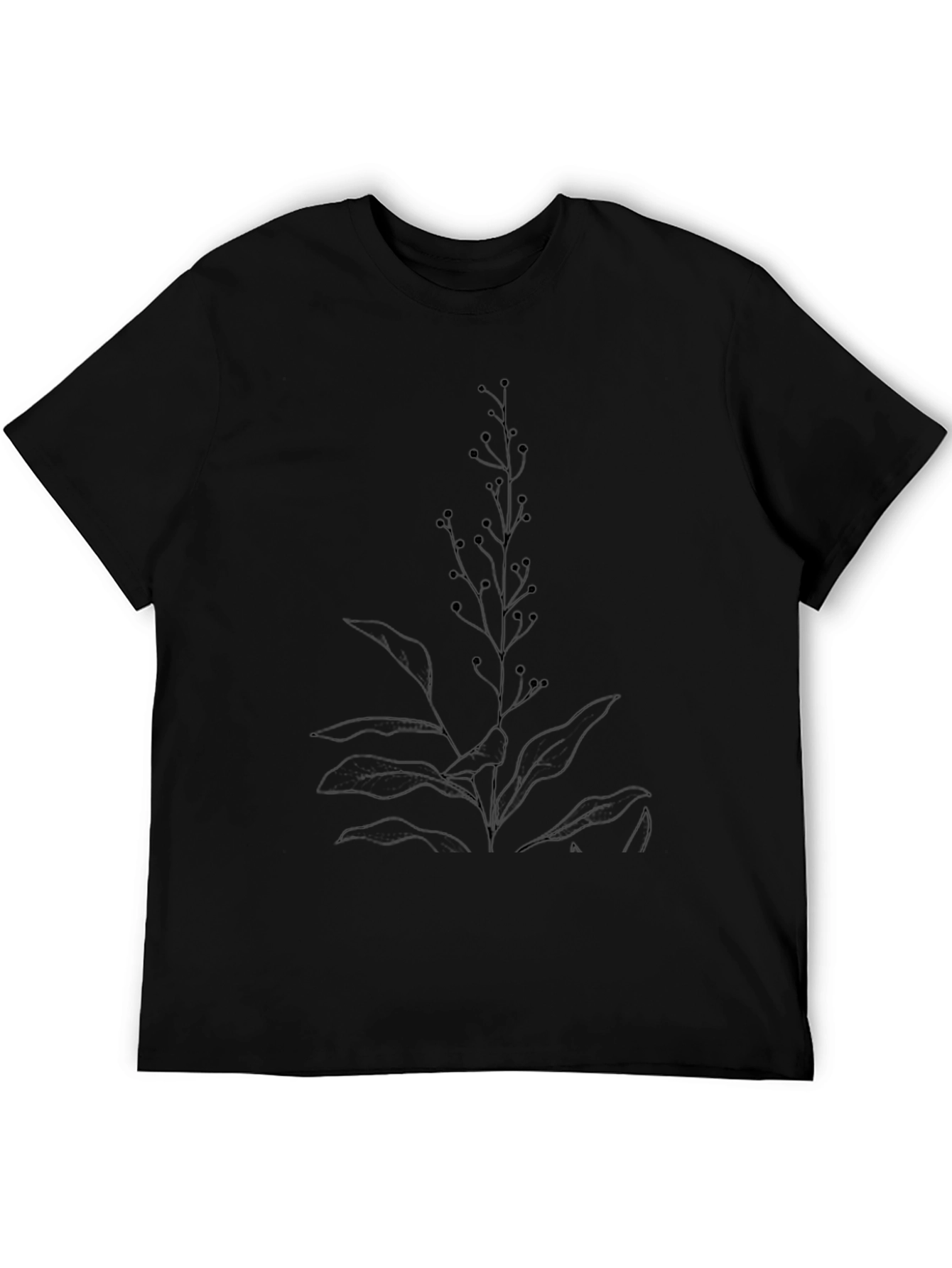 Botanical Graphic Black T-Shirt