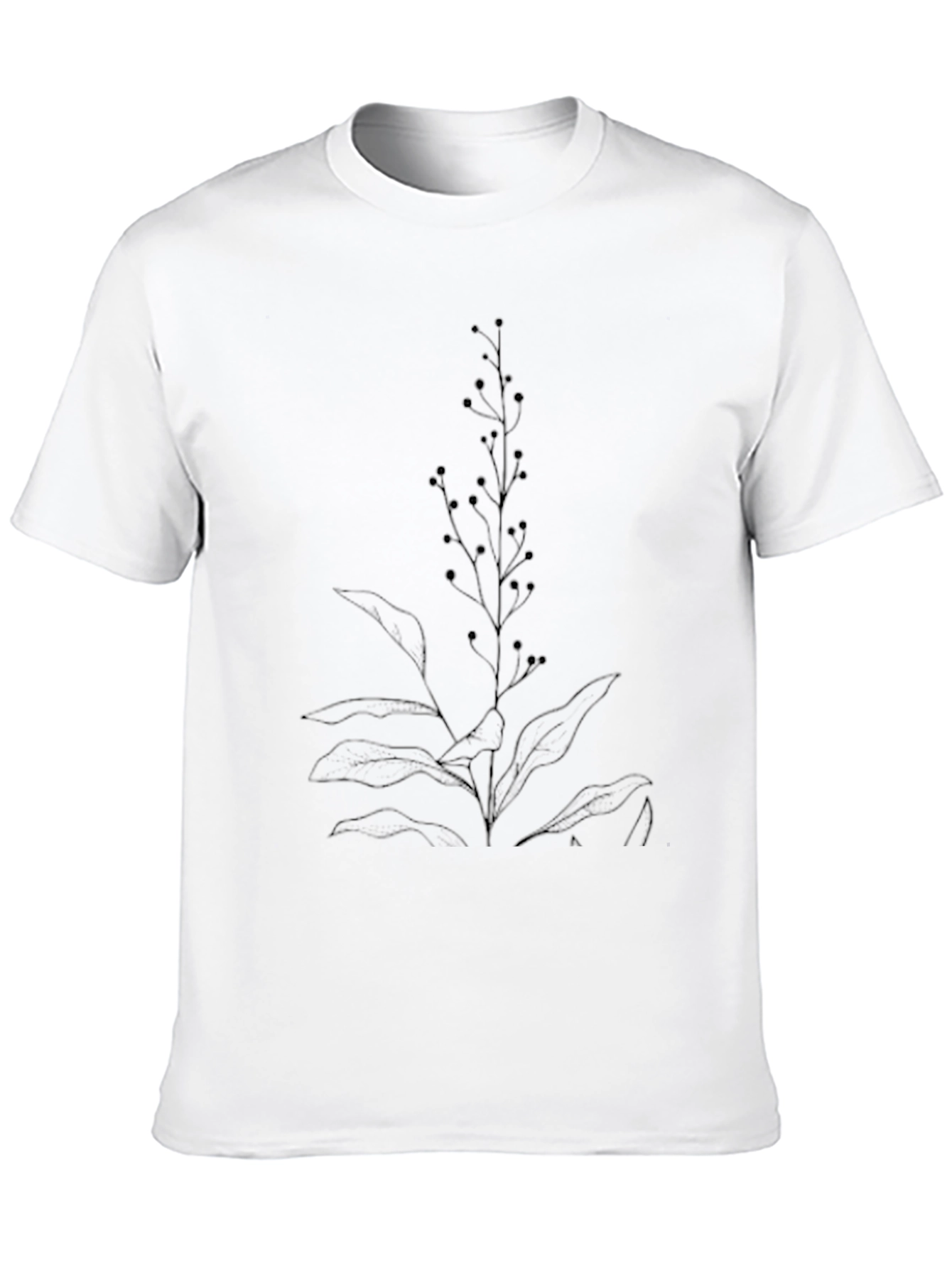 Botanical Graphic Black T-Shirt
