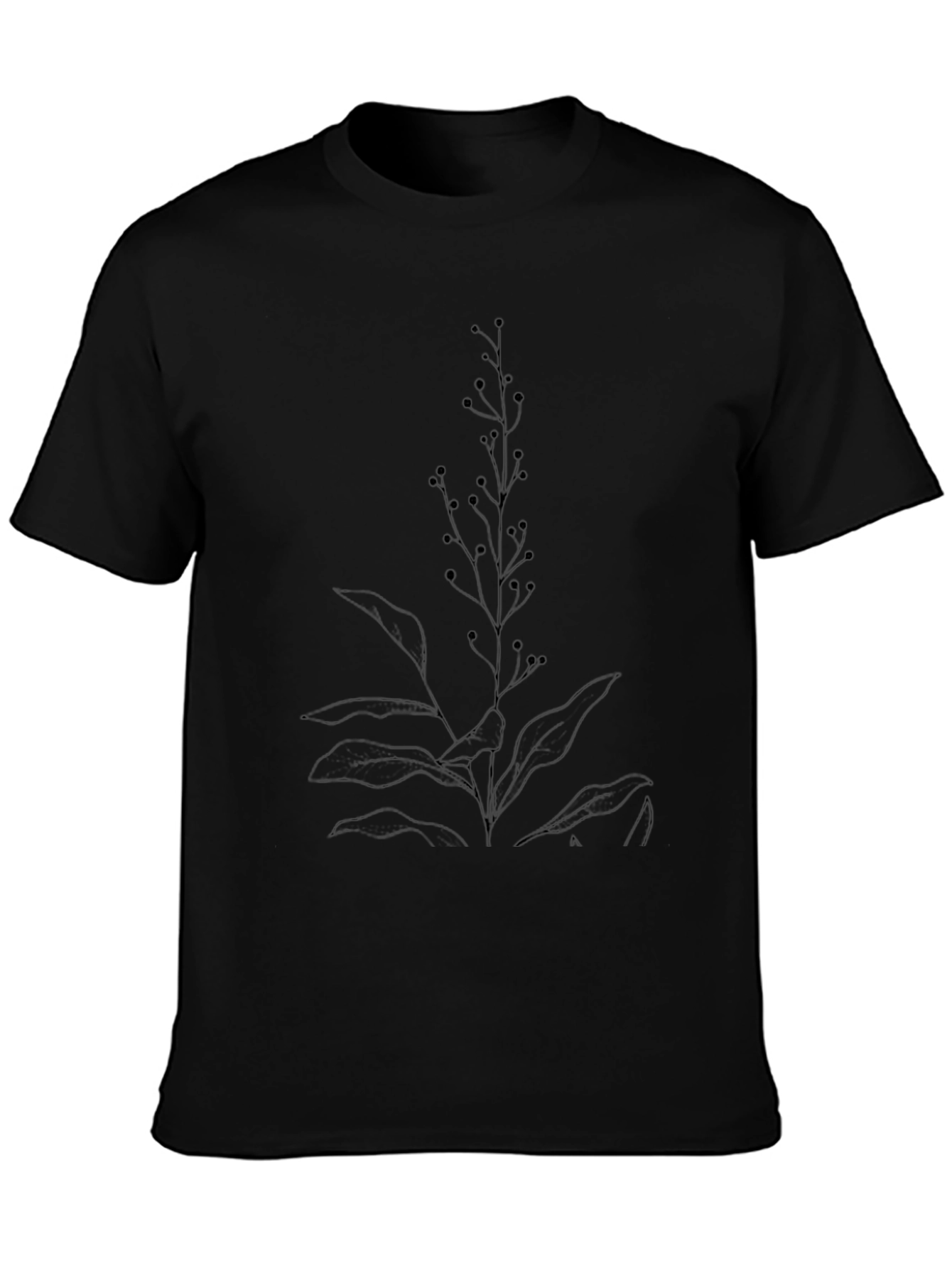 Botanical Graphic Black T-Shirt