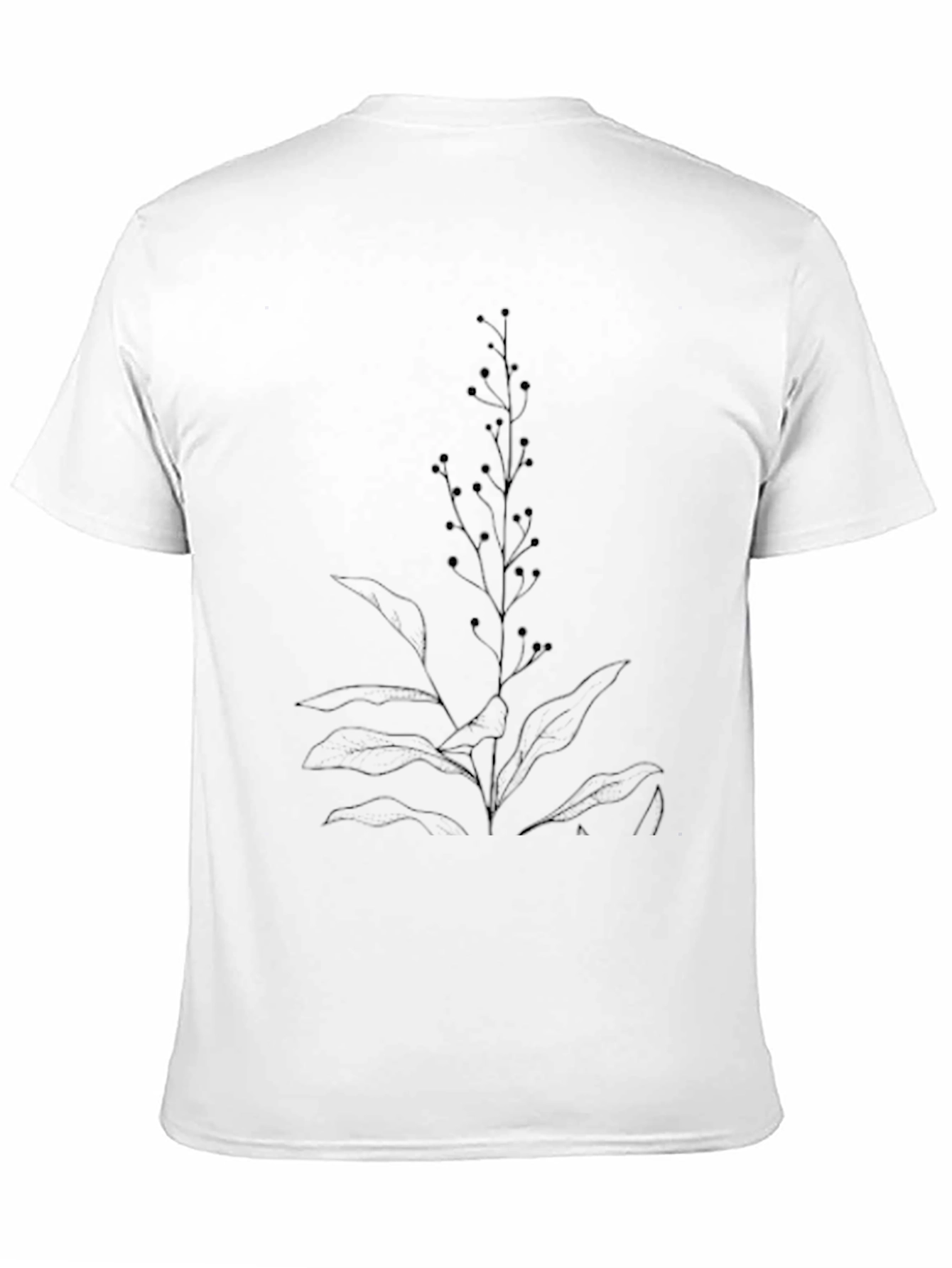 Botanical Graphic Black T-Shirt