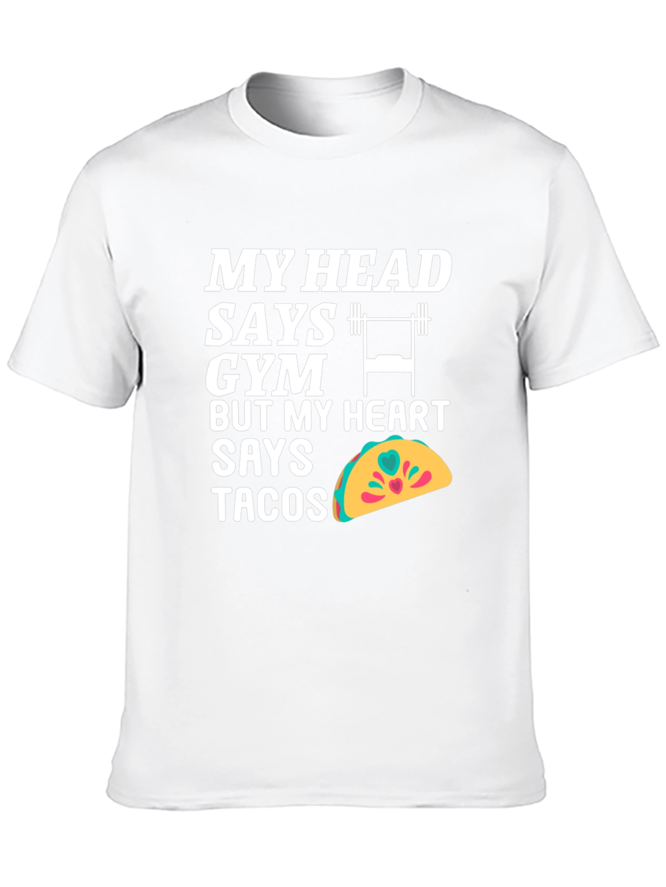 Funny Gym and Tacos Graphic T-Shirt