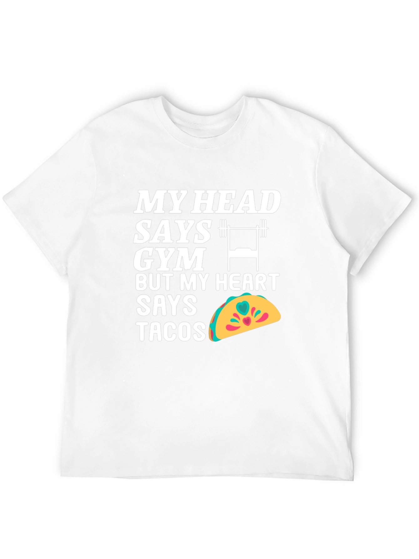 Funny Gym and Tacos Graphic T-Shirt