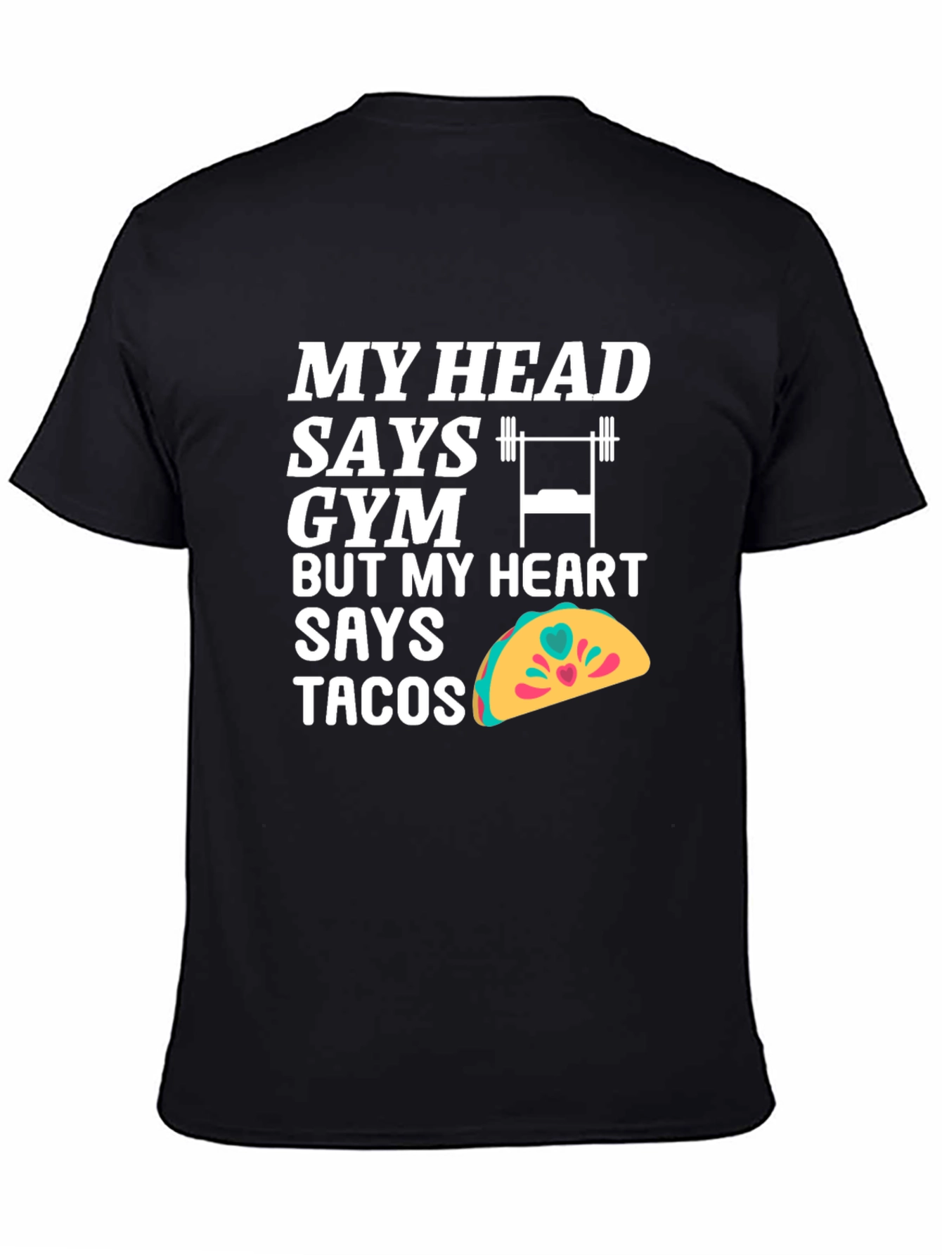 Funny Gym and Tacos Graphic T-Shirt