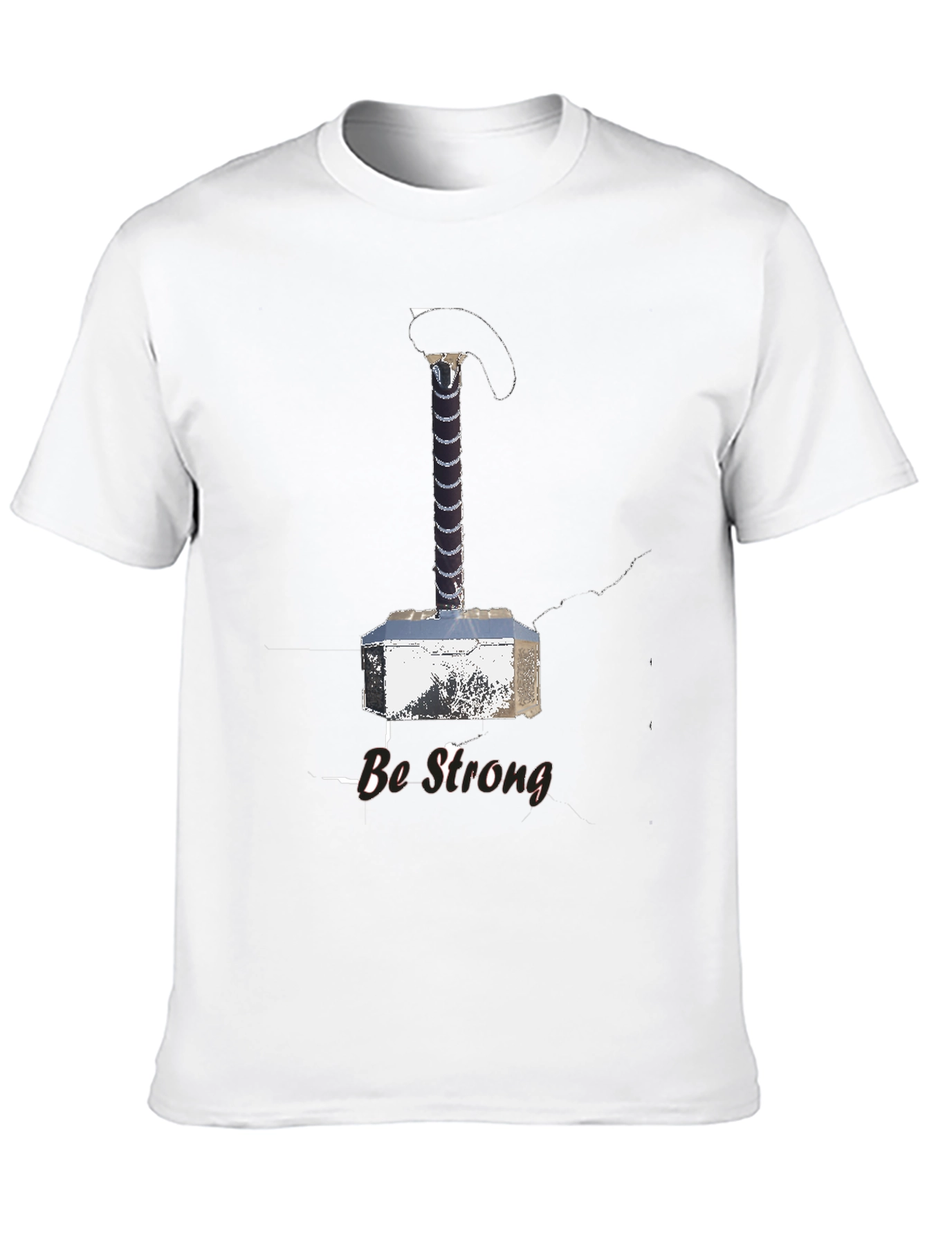 Be Strong Thor Hammer T-Shirt - Black