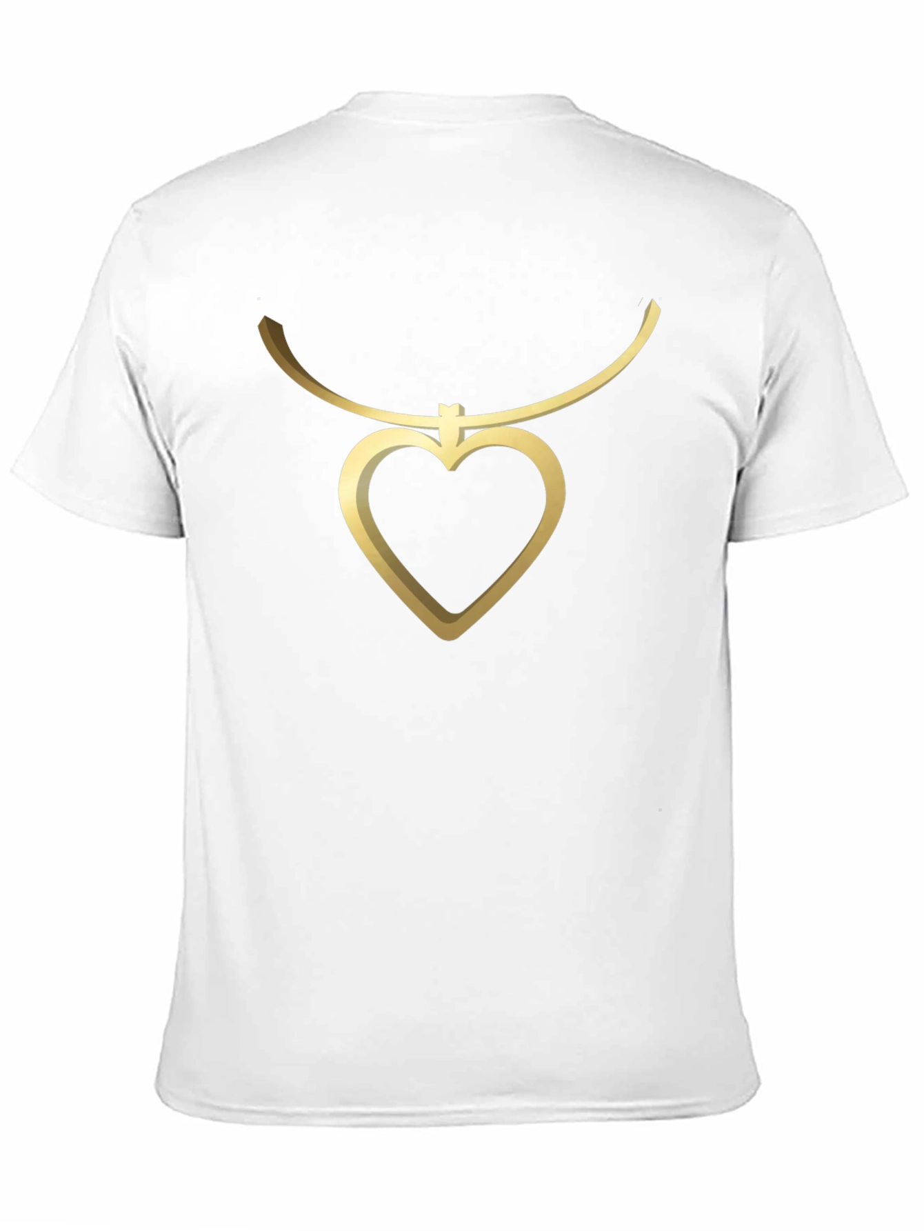 Heart Pendant Tee - Stylish Mens Black T-Shirt