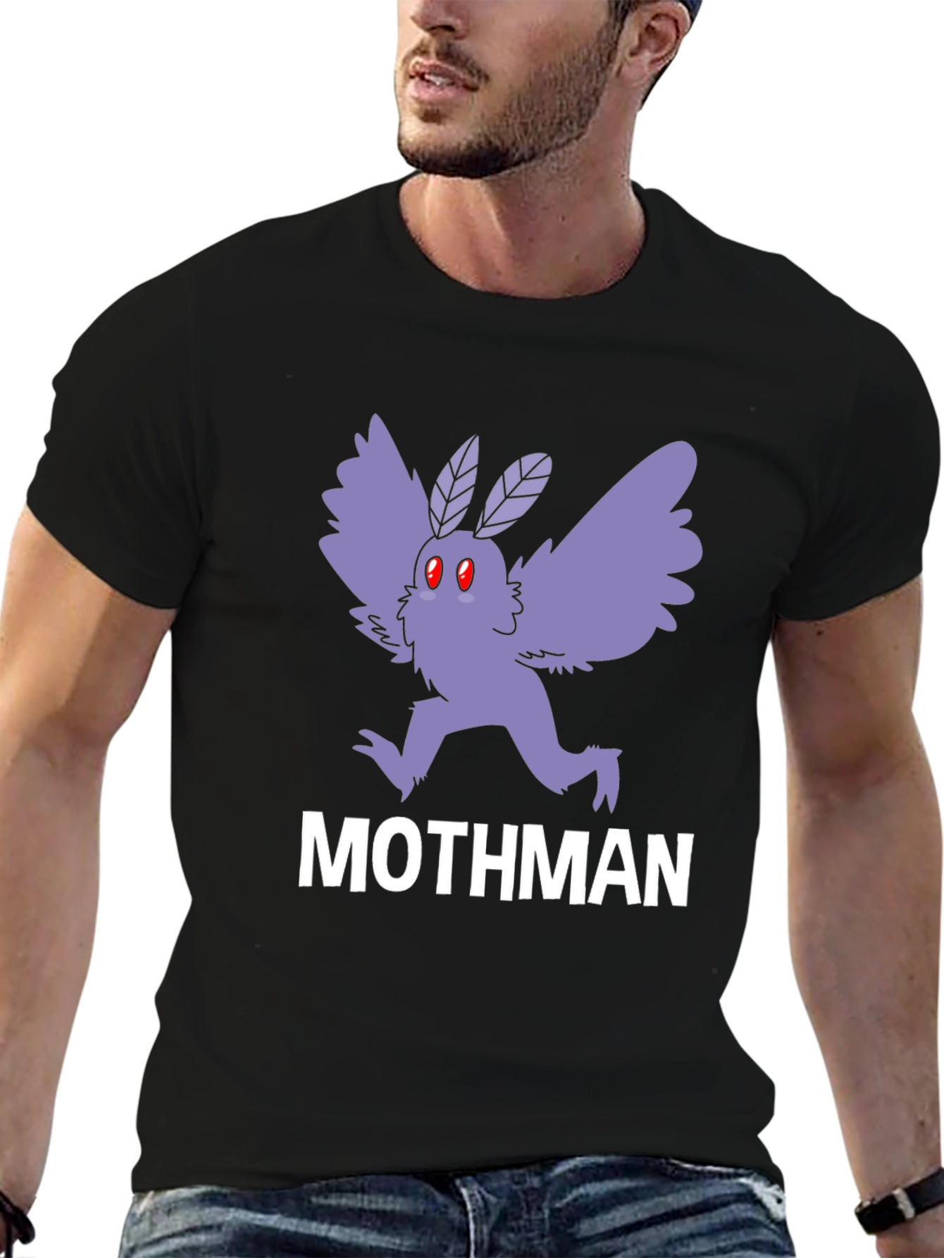 Mothman Graphic Tee - Cryptid Creature T-Shirt