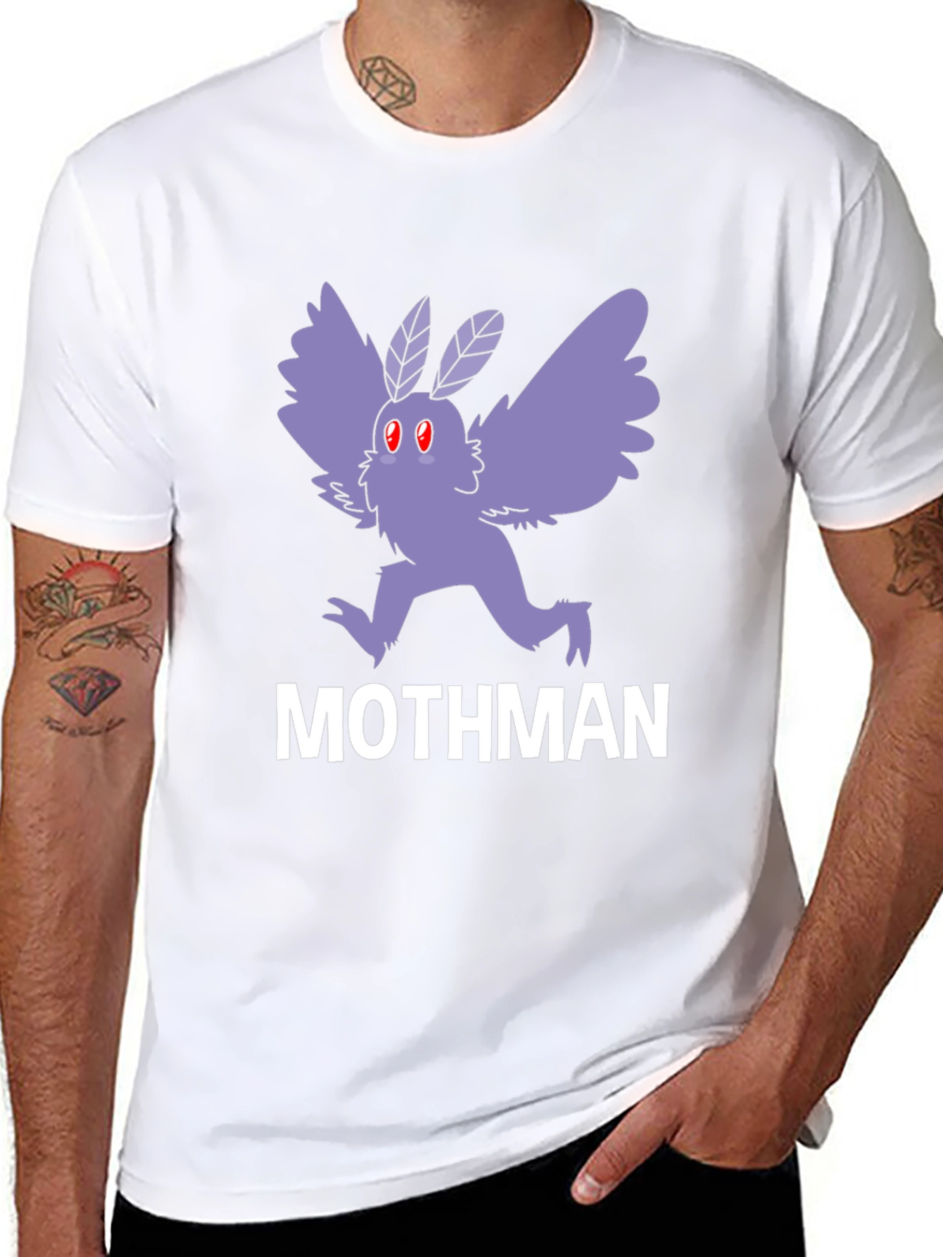 Mothman Graphic Tee - Cryptid Creature T-Shirt